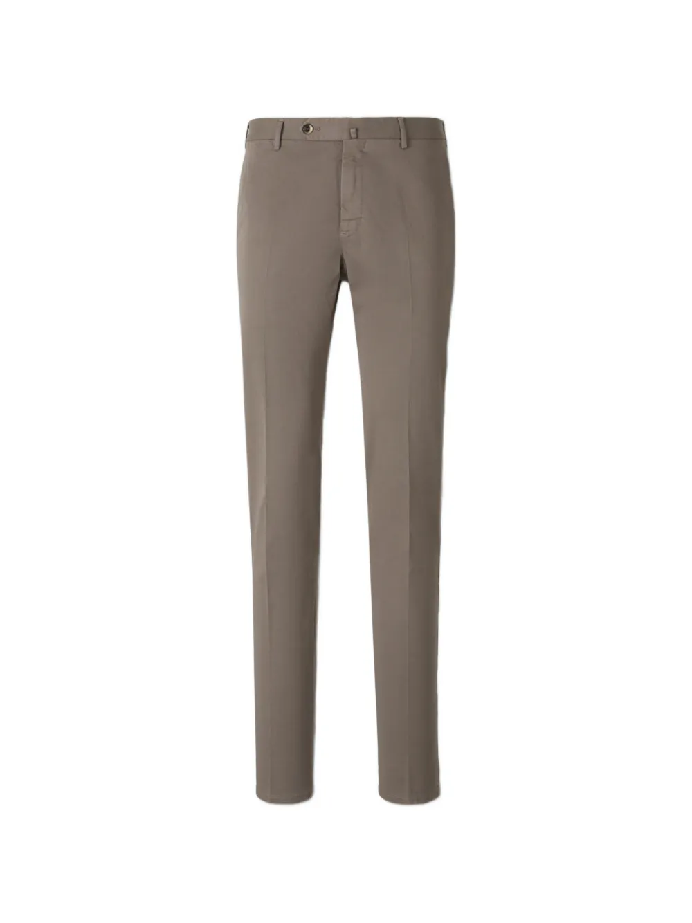 PT Torino logo-plaque slim-fit trousers Bruin