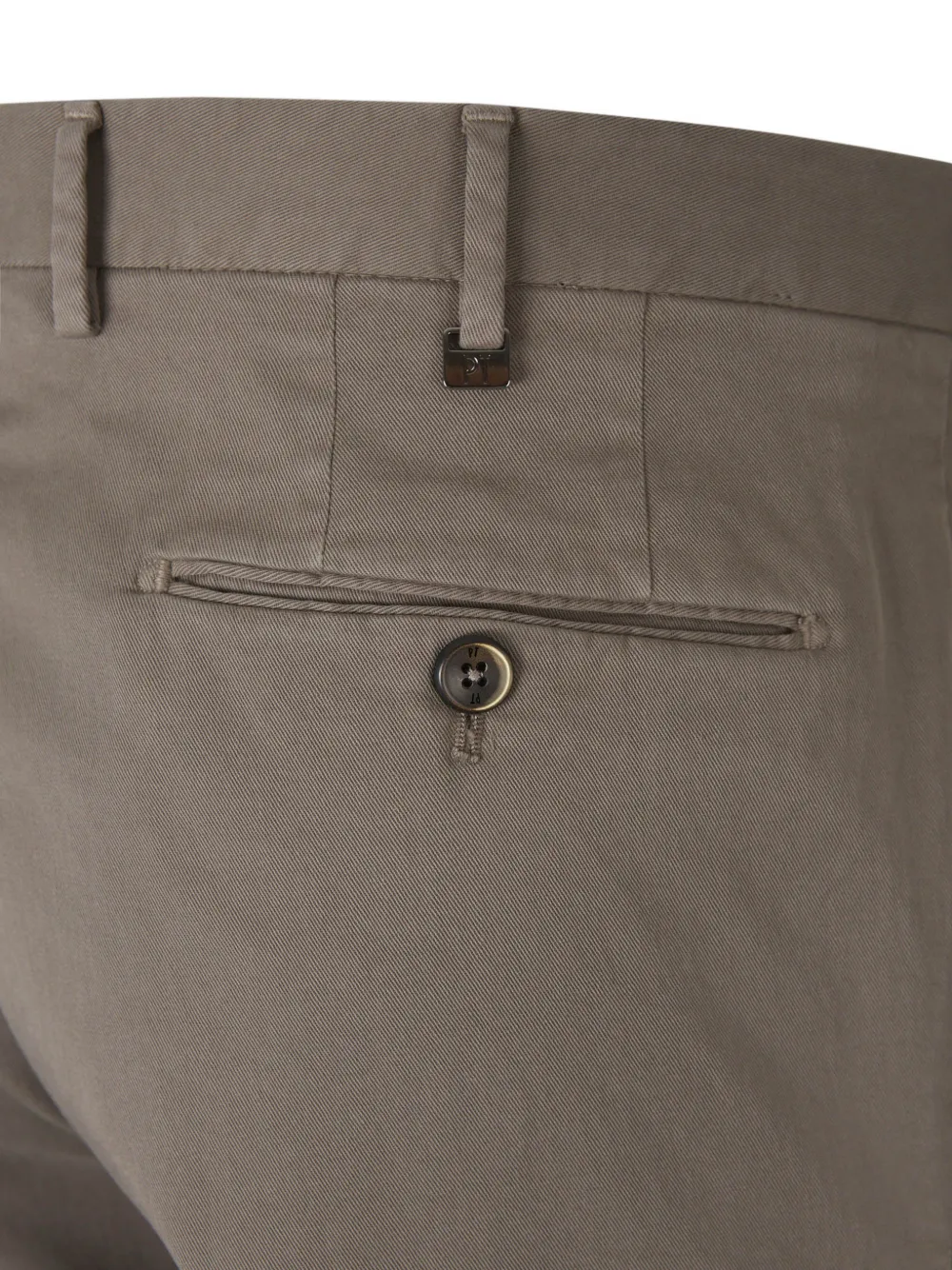 PT Torino logo-plaque slim-fit trousers Bruin