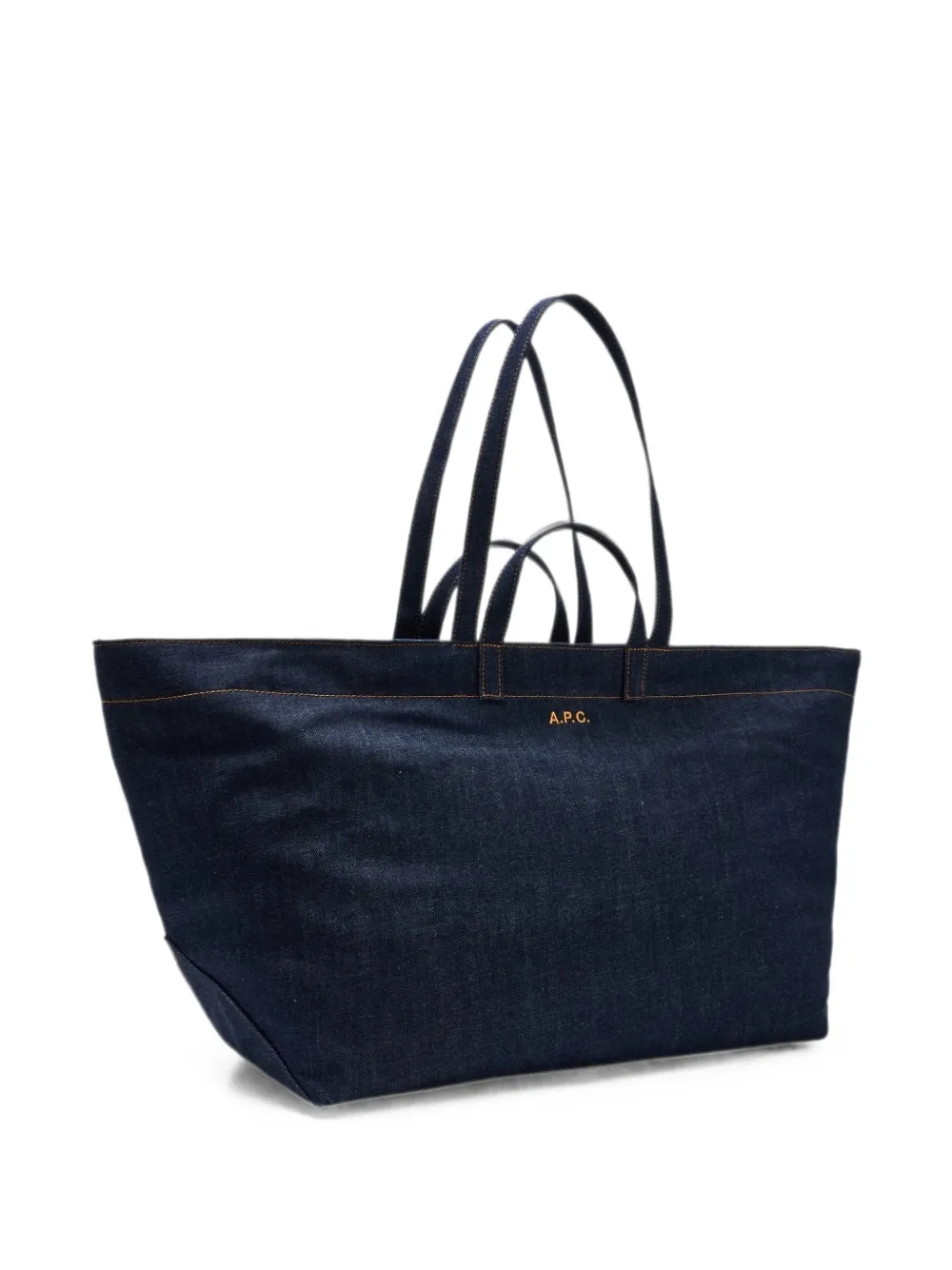 A.P.C. Le Drummer denim-effect tote bag - Blu