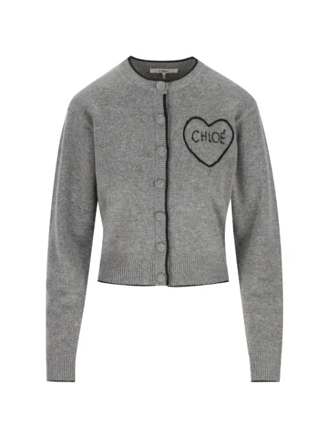 Chloé heart-motif button-up cardigan