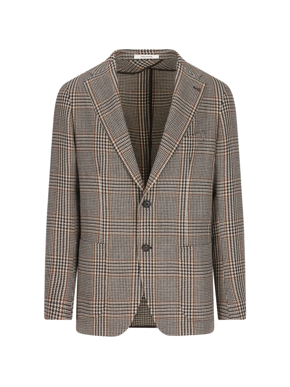 Tagliatore check-pattern notched-lapel jacket - Braun