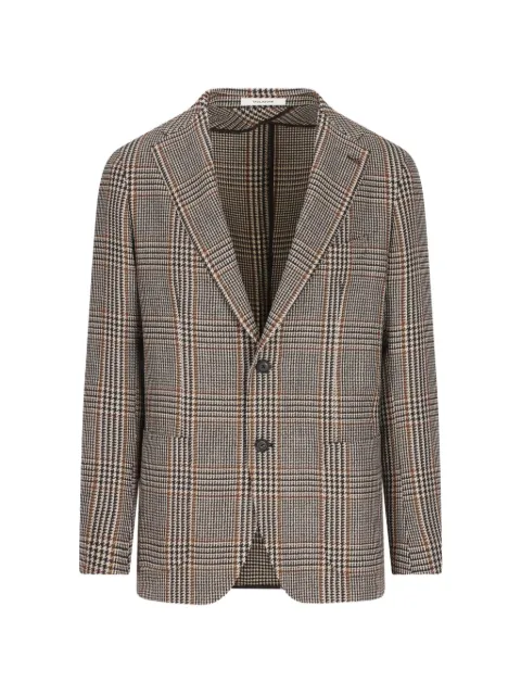Tagliatore check-pattern notched-lapel jacket