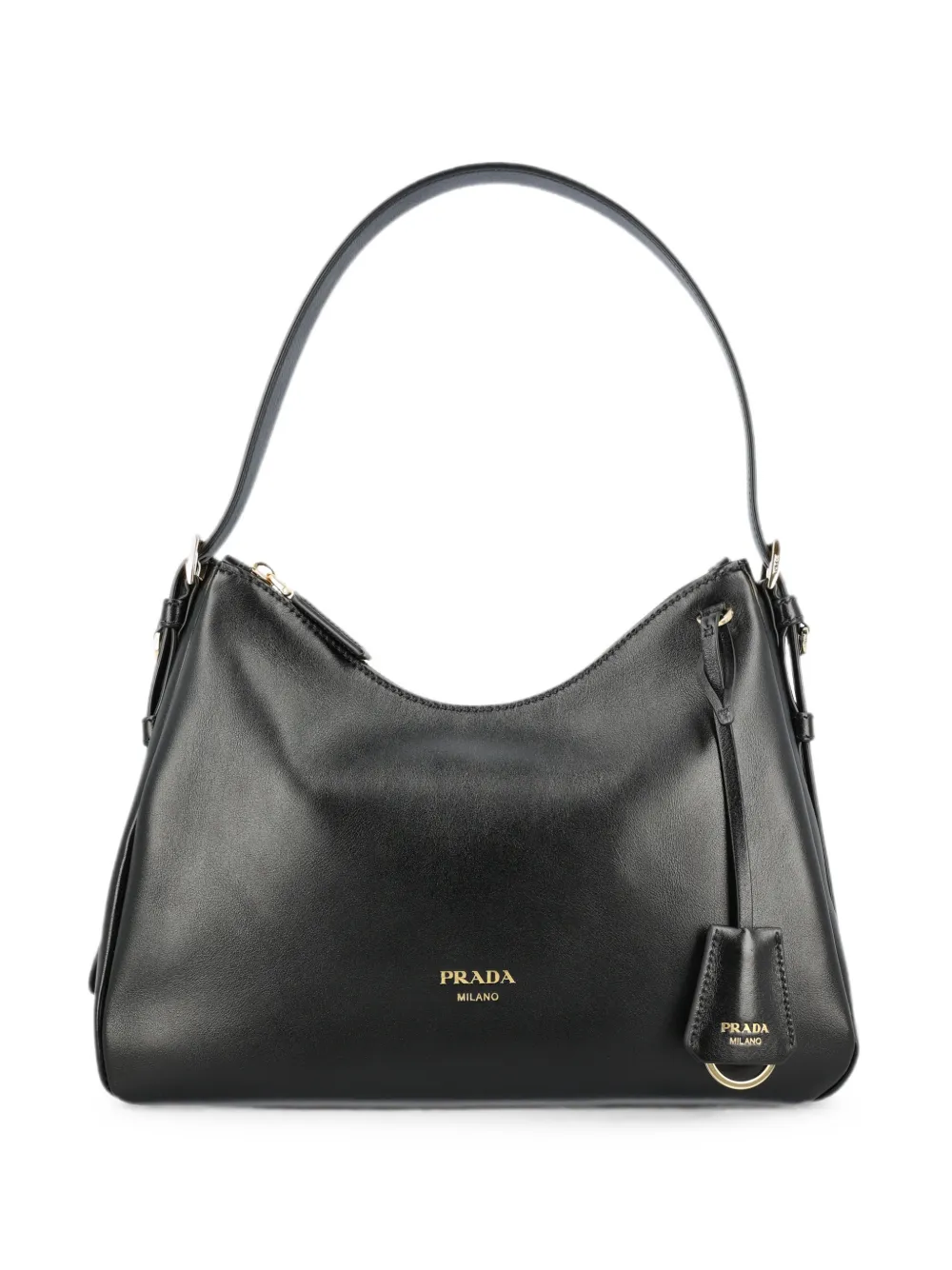 Prada medium Aimée logo-lettering leather shoulder bag - Nero