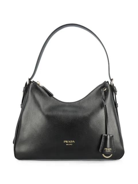 Prada medium Aimée logo-lettering leather shoulder bag