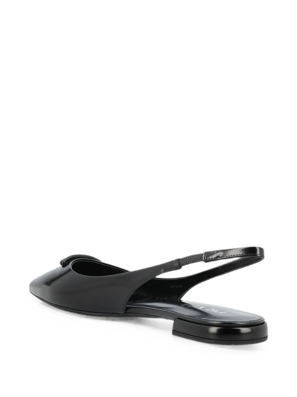 Prada pointed-toe slingback ballet flats Zwart