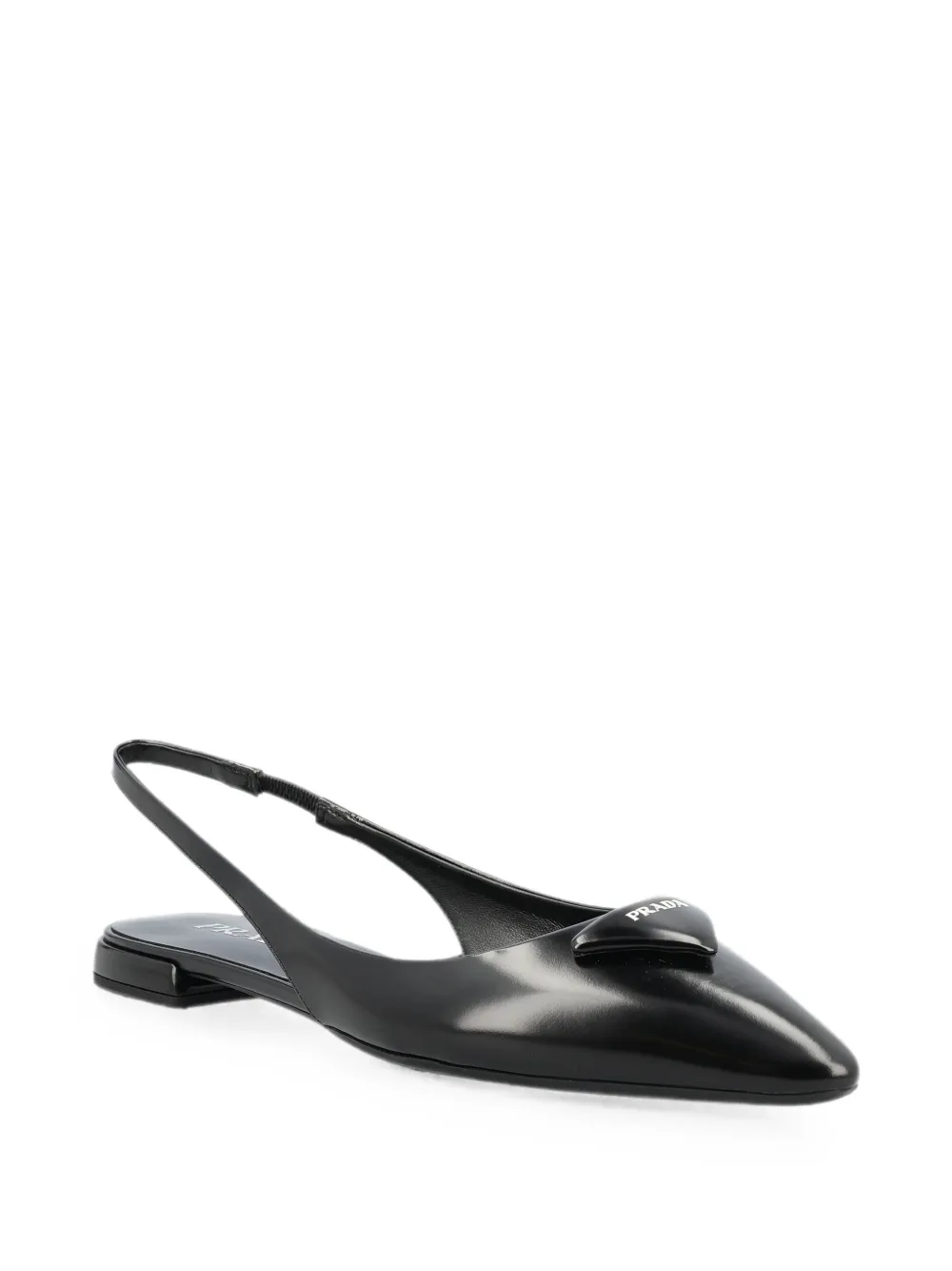Prada pointed-toe slingback ballet flats Zwart