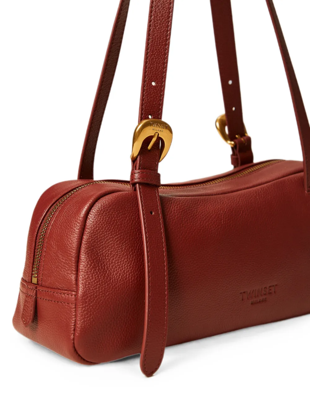 TWINSET Verstelbare leren tas Bruin