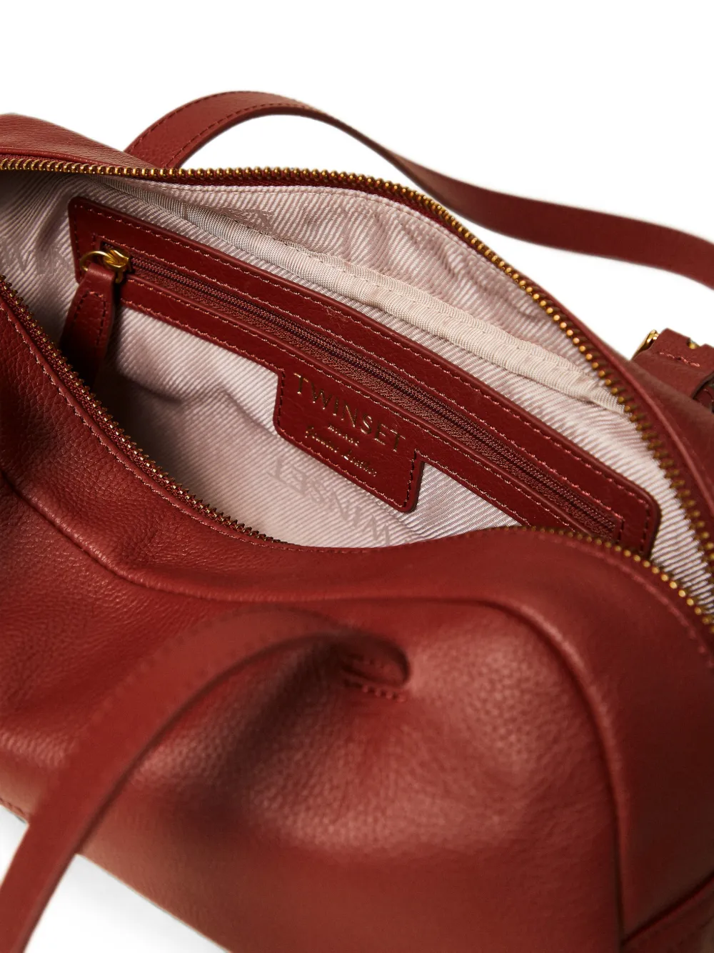 TWINSET Verstelbare leren tas Bruin