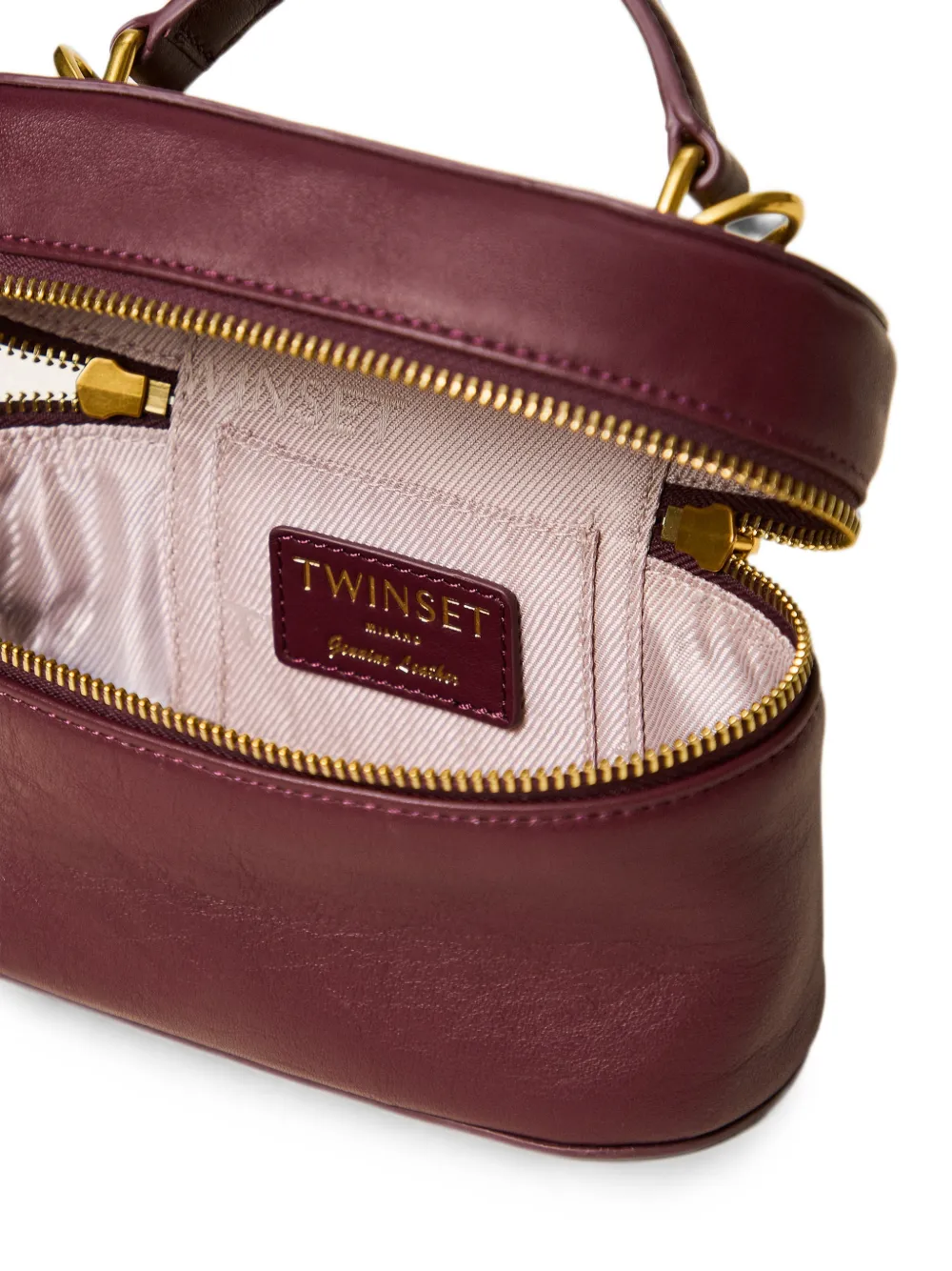 TWINSET Leren bucket-tas Paars