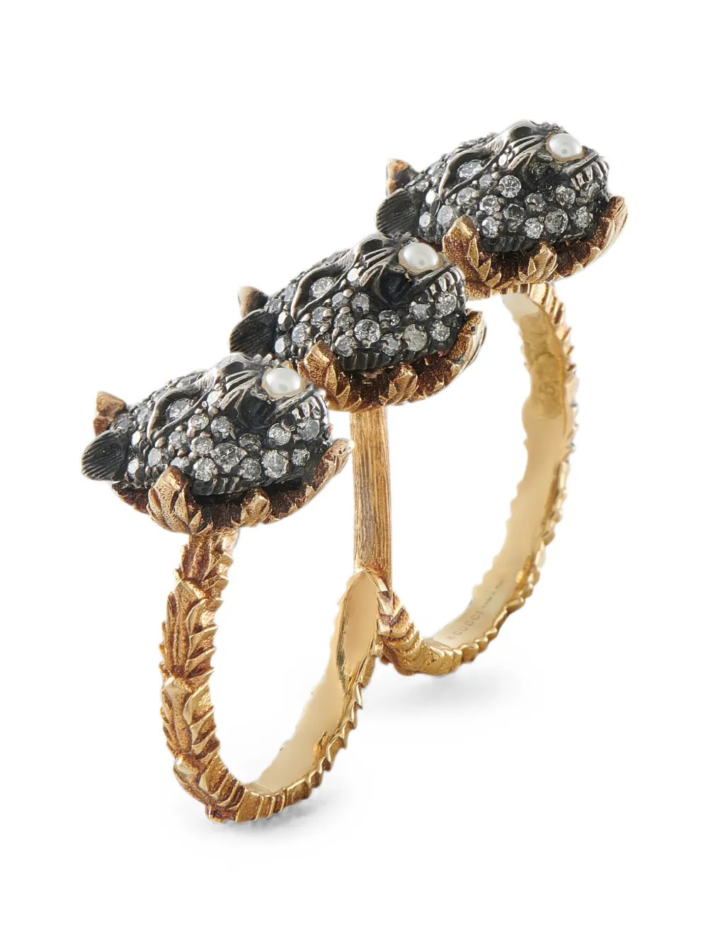 Gucci Pre-Owned Le Marche des Merveilles diamond and pearl ring - Oro