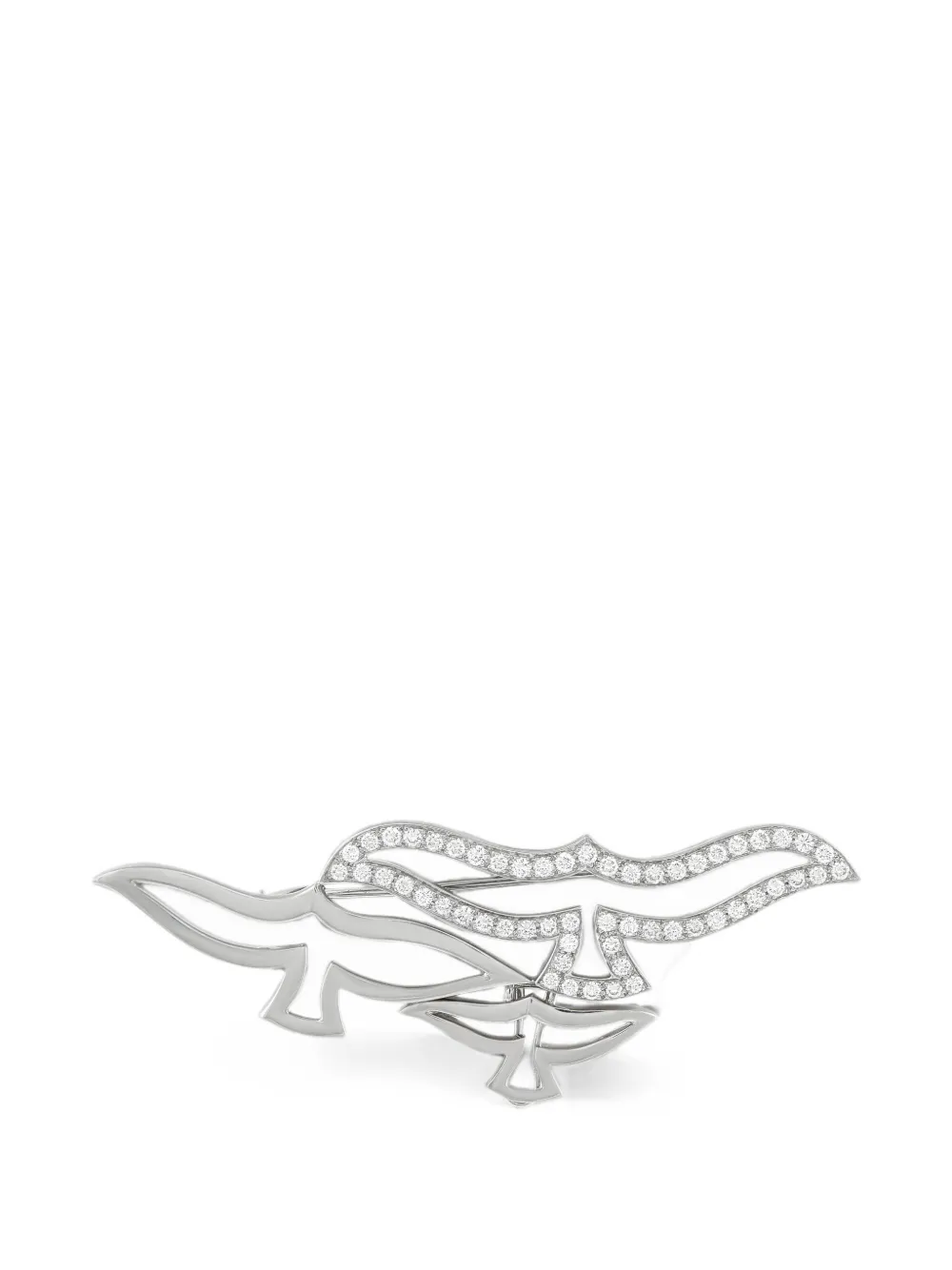 Cartier dove-motif diamond brooch - Silber
