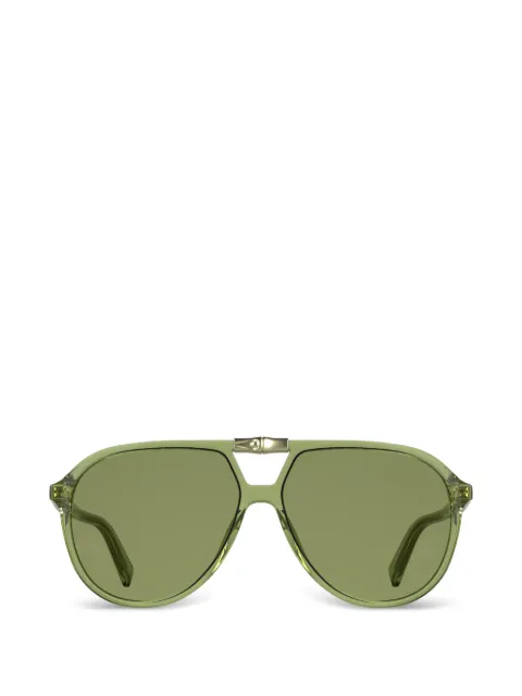 Longchamp lentes de sol estilo piloto con detalle de bambú