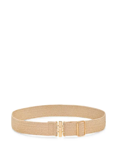 Longchamp woven bamboo-toggle belt