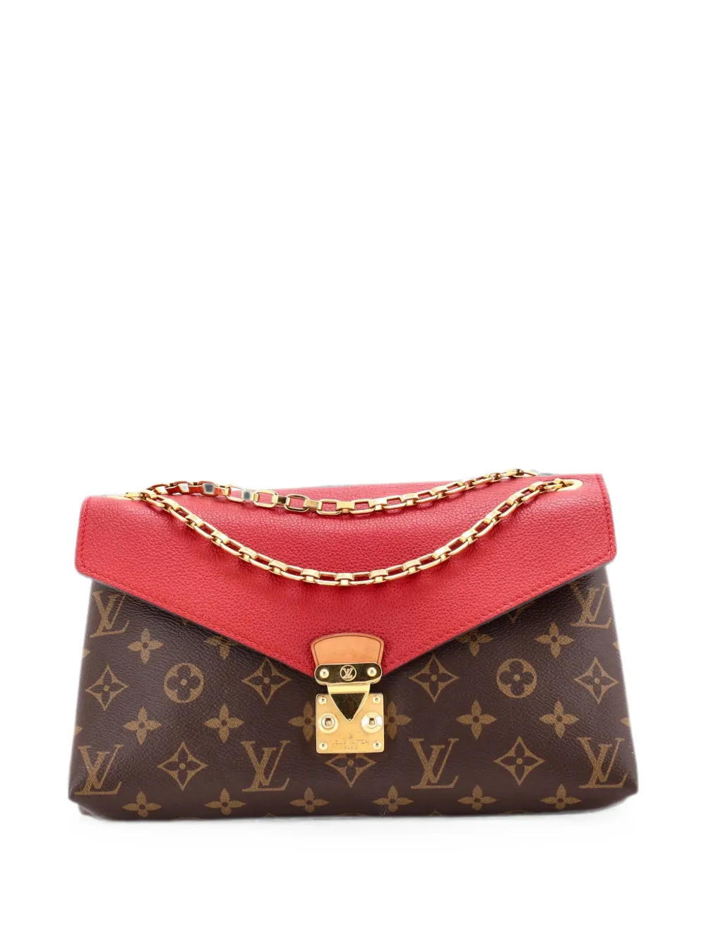 Louis Vuitton Pre-Owned Borsa a spalla Pallas Chain Monogram in tela e pelle di vitello - Marrone