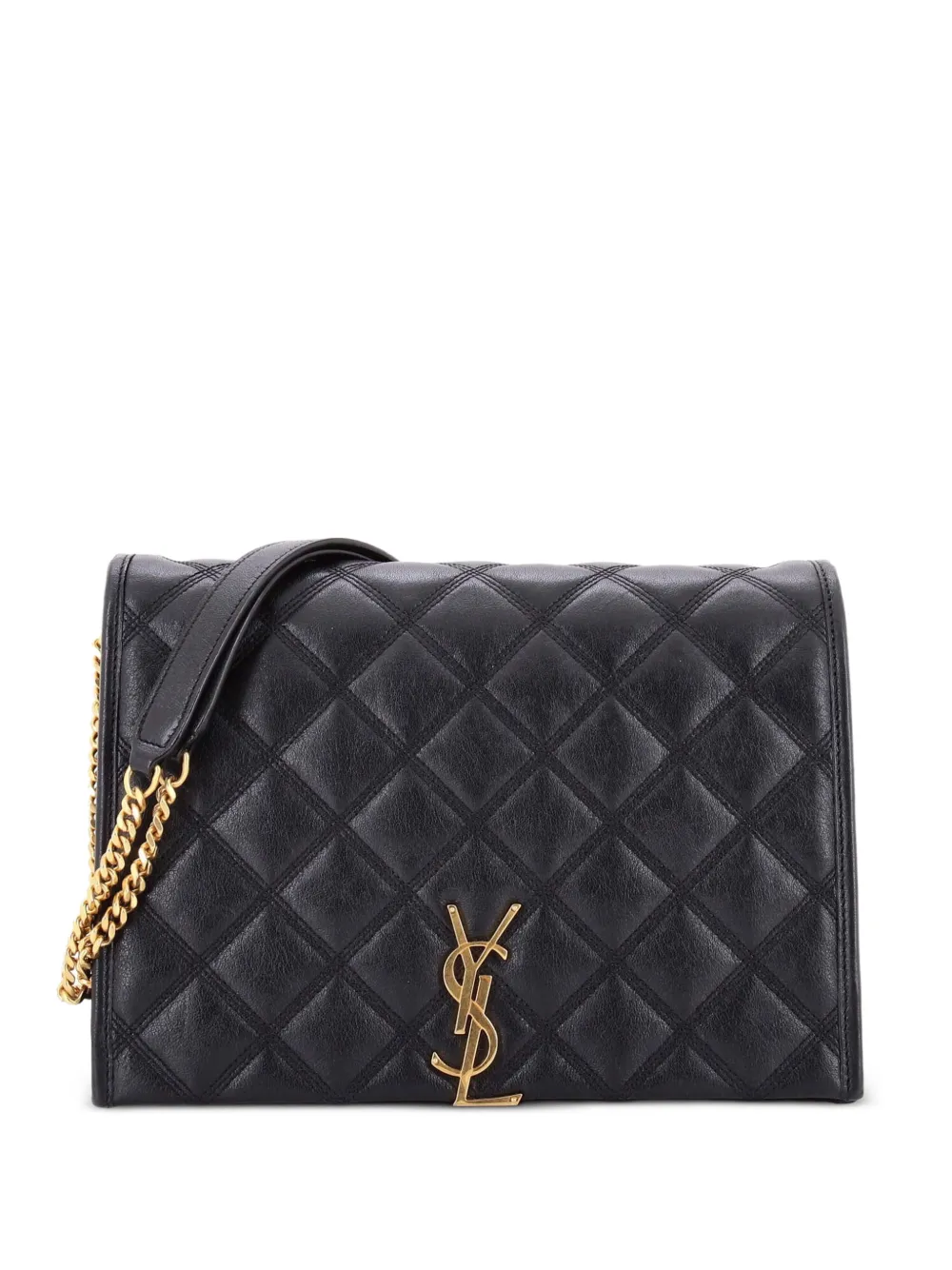 Saint Laurent Pre-Owned Kleine Becky Schultertasche mit Steppung - Schwarz
