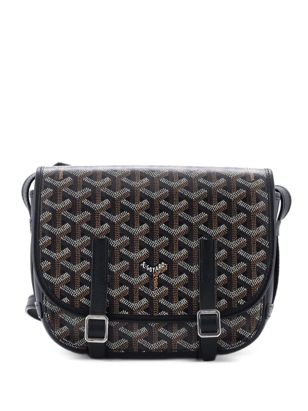 Goyard Pre-Owned sacoche à bandoulière Belvedere III en toile enduite et cuir PM - Noir Goyard Pre-Owned sacoche à bandoulière Belvedere III en toile enduite et cuir PM - Noir