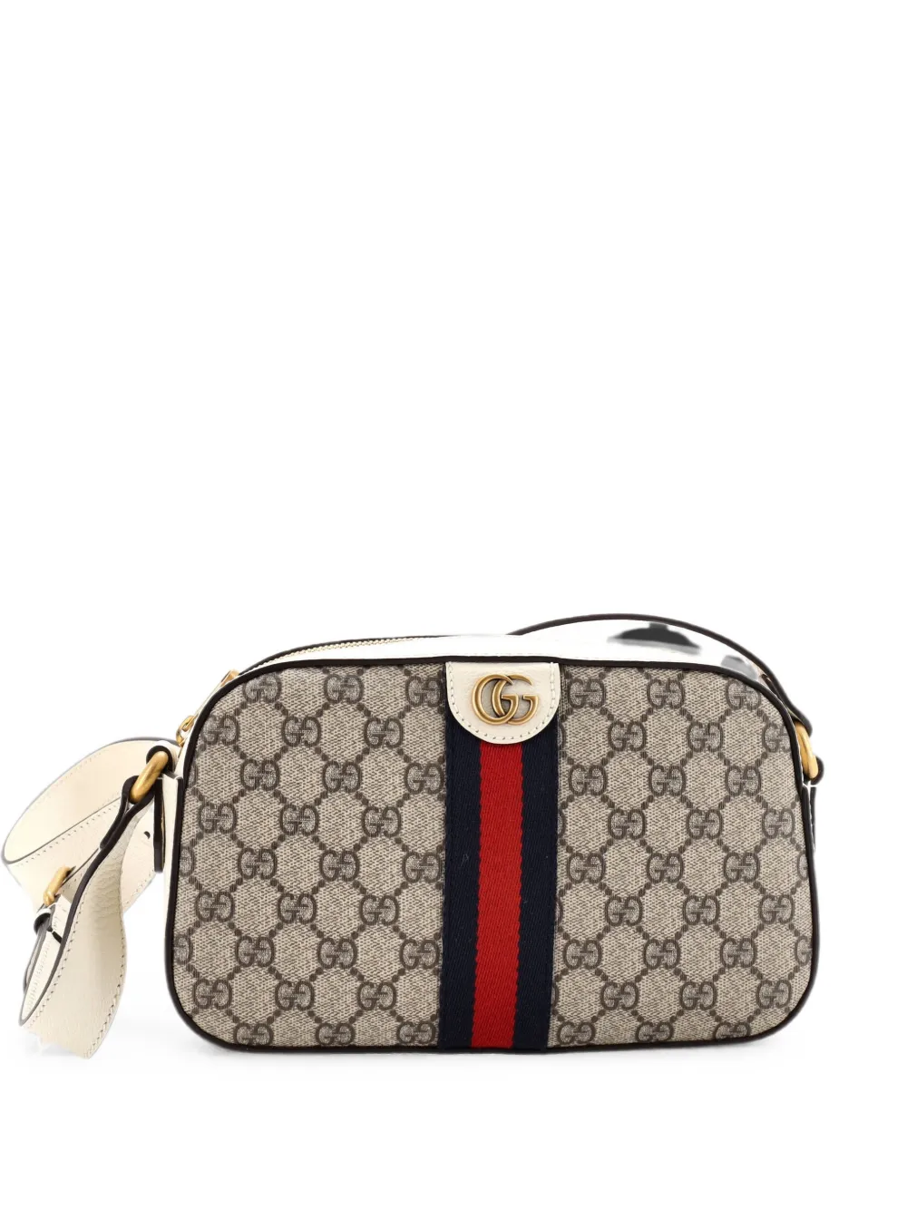 Gucci Pre-Owned Borsa a tracolla Ophidia GG piccola in tela cerata e pelle - Marrone