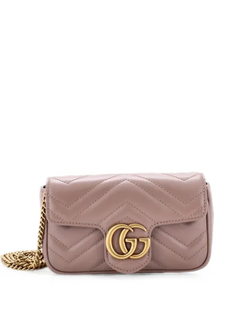 Gucci Pre-Owned bolsa crossbody GG Marmont supermini de piel Matelasse