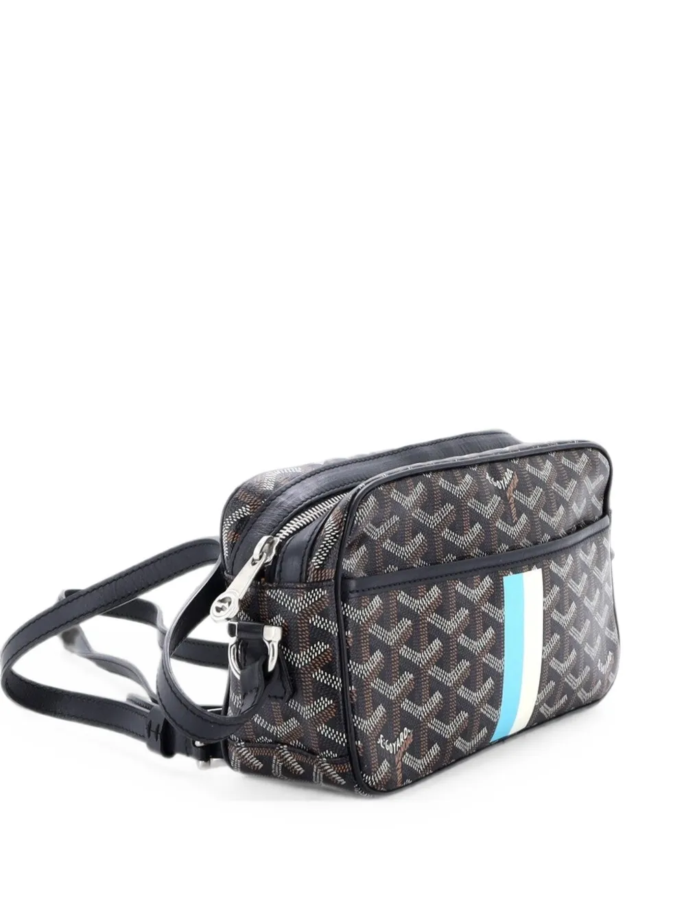 Goyard Pre-Owned Borsa a tracolla Cap Vert in tela cerata con stampa - Nero