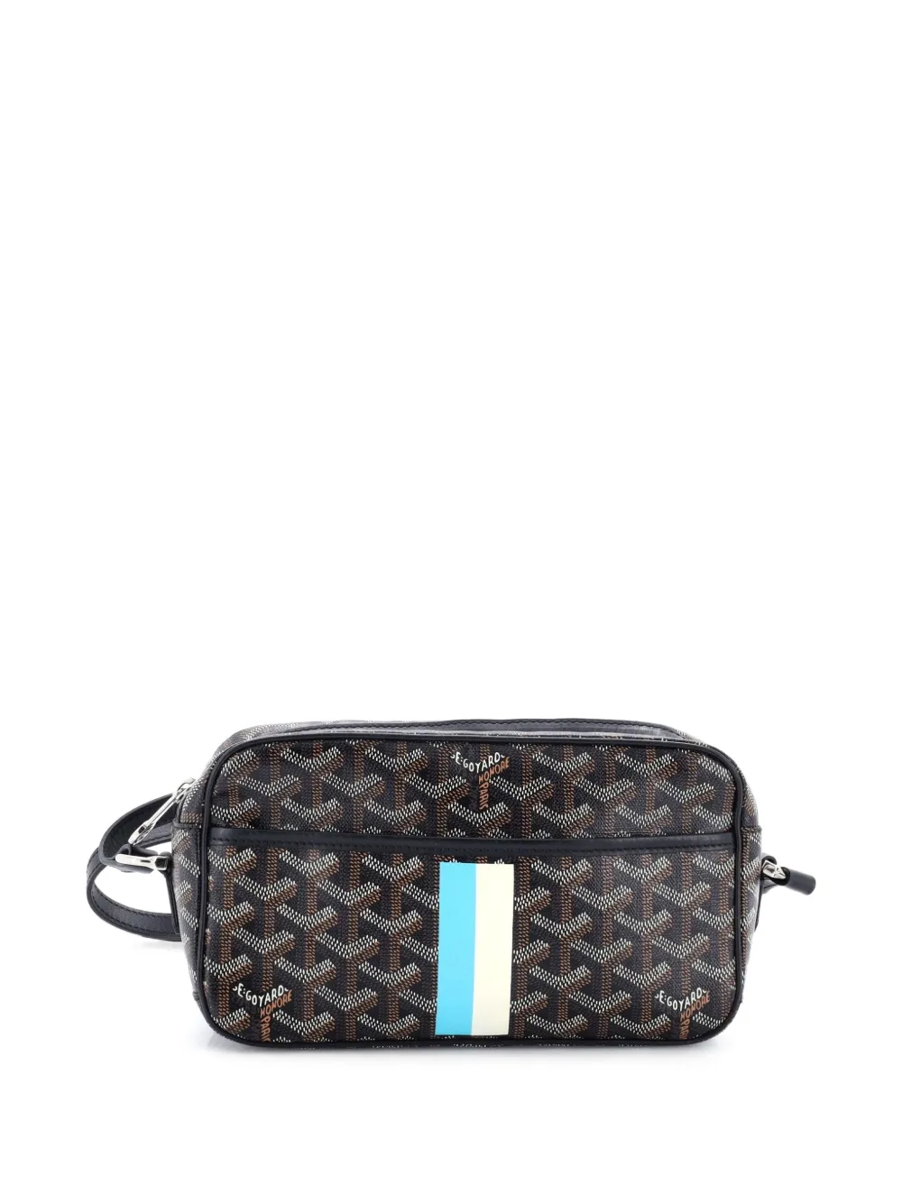 Goyard Pre-Owned Borsa a tracolla Cap Vert in tela cerata con stampa - Nero