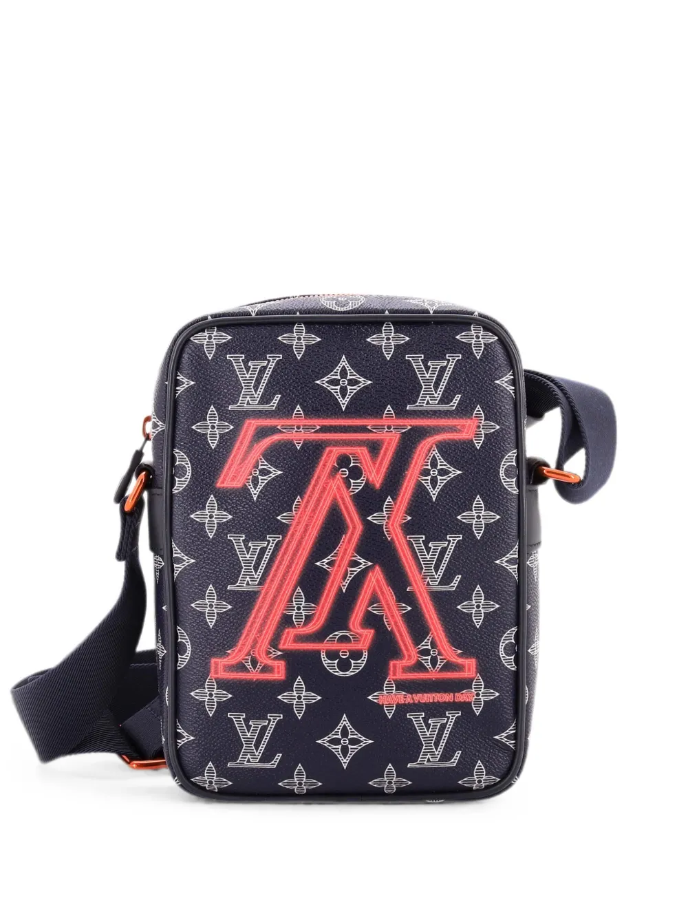 Louis Vuitton Pre-Owned Borsa a tracolla Danube PM Limited Edition Upside Down Monogram Ink - Blu