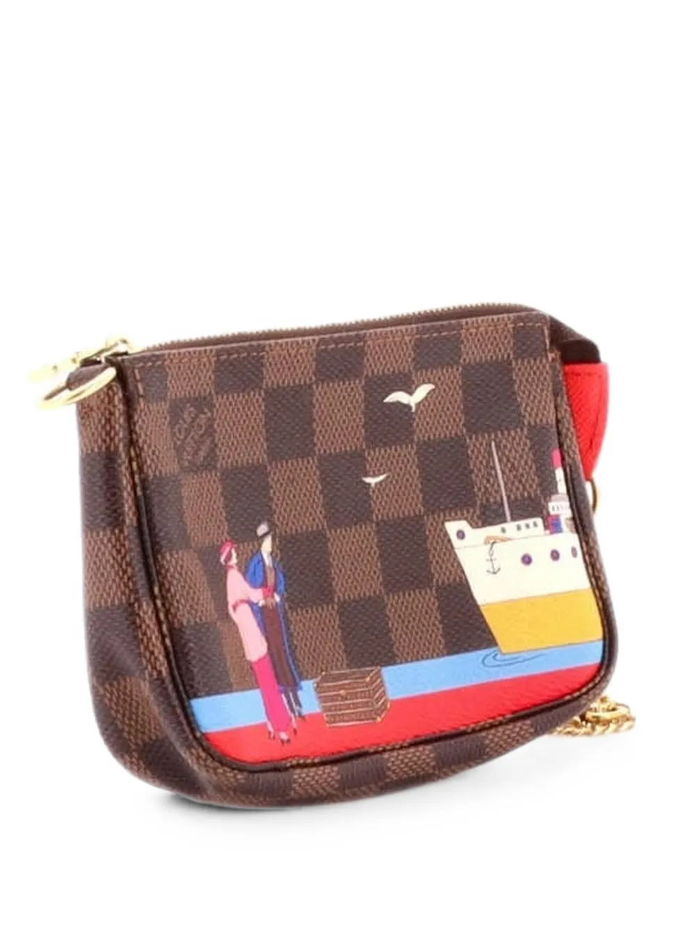Louis Vuitton Pre-Owned Clutch Pochette Accessoires Limited Edition Damier Mini - Marrone