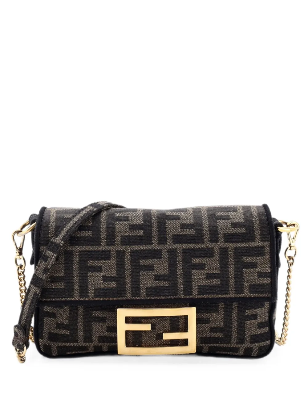 Fendi Pre-Owned Borsa a tracolla Baguette NM mini in tela con motivo Zucca - Marrone