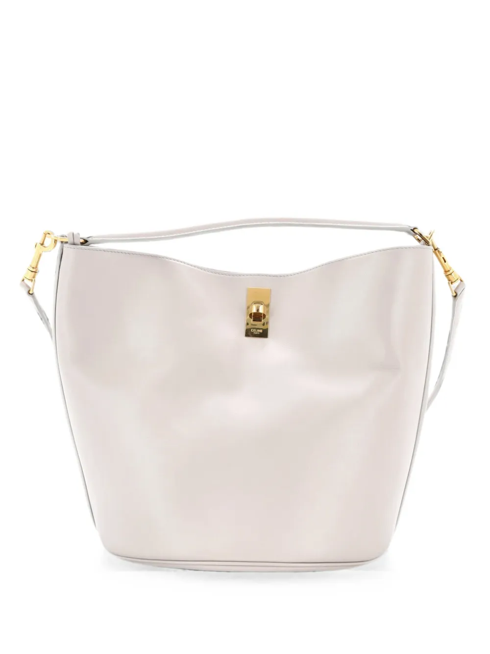 Pre-owned Celine 16 Bag Leather Bucket Bag In Gray