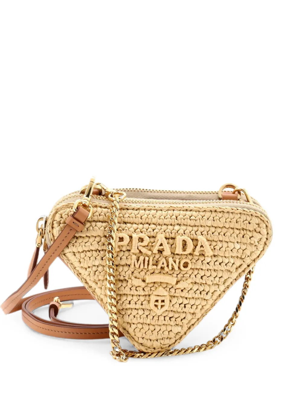 Prada Pre-Owned Borsa a tracolla mini con zip - Toni neutri