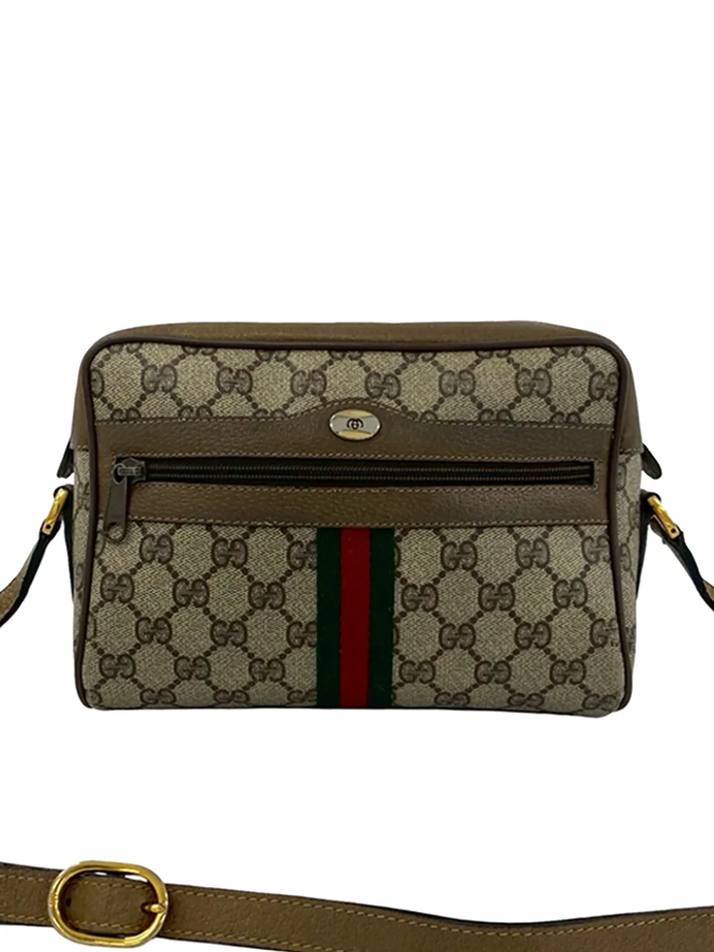 Gucci Pre-Owned 1980-1990 GG Supreme Web crossbody bag - Toni neutri