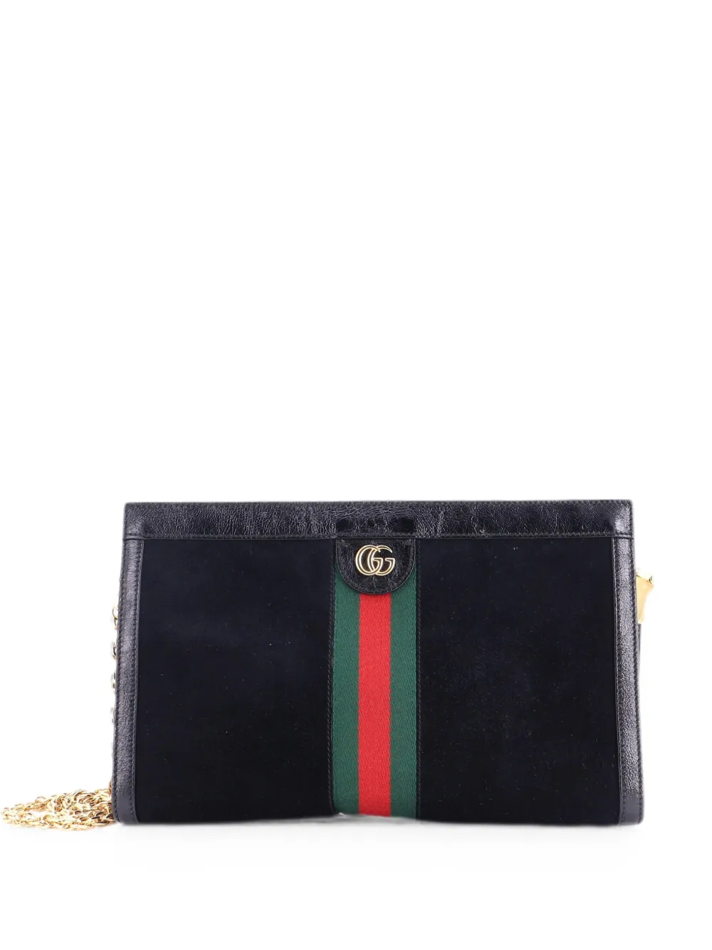 Gucci Pre-Owned Borsa a spalla Ophidia media in pelle con tracolla - Nero