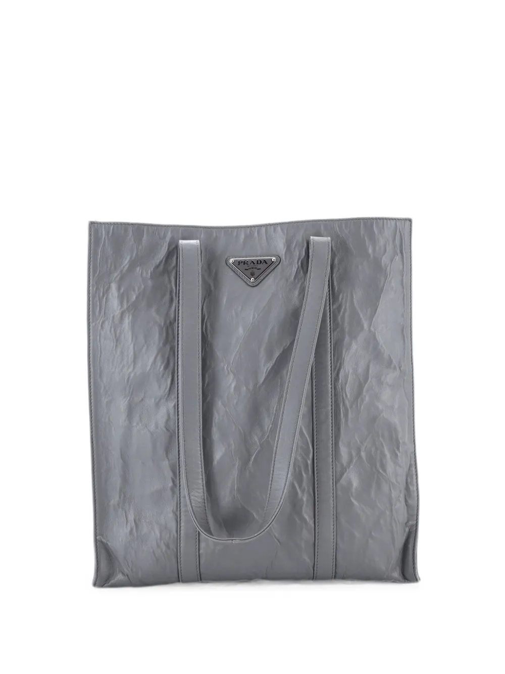 Prada Pre-Owned Borsa shopper Antique piccola in nappa - Grigio