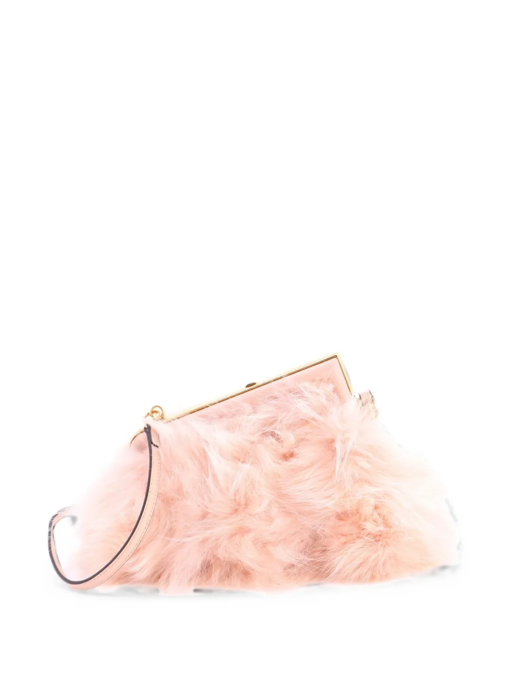 Fendi Pre-Owned Borsa a spalla First Bag Fur piccola - Rosa