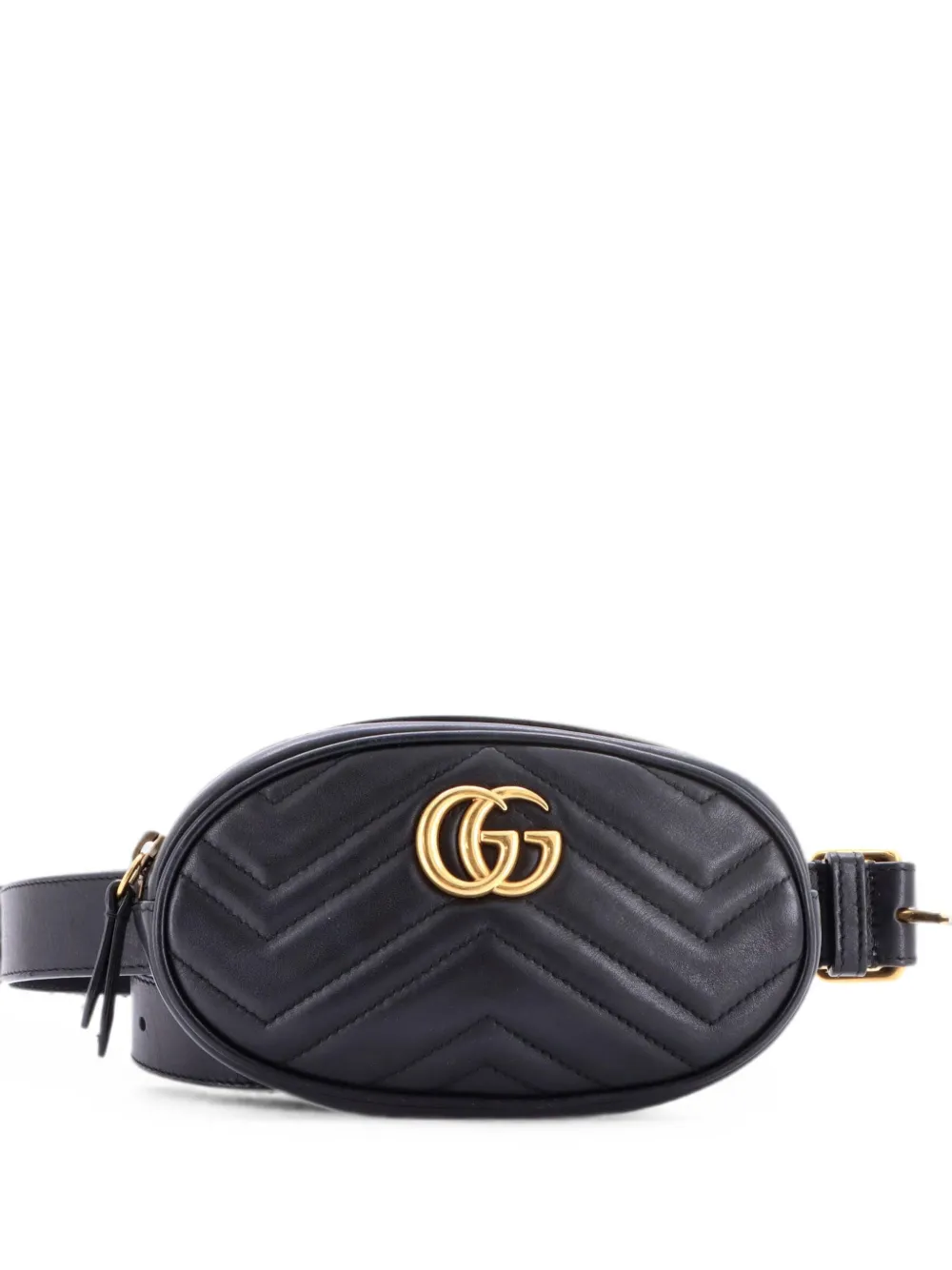 Gucci Pre-Owned Marsupio GG Marmont in pelle matelassé - Nero