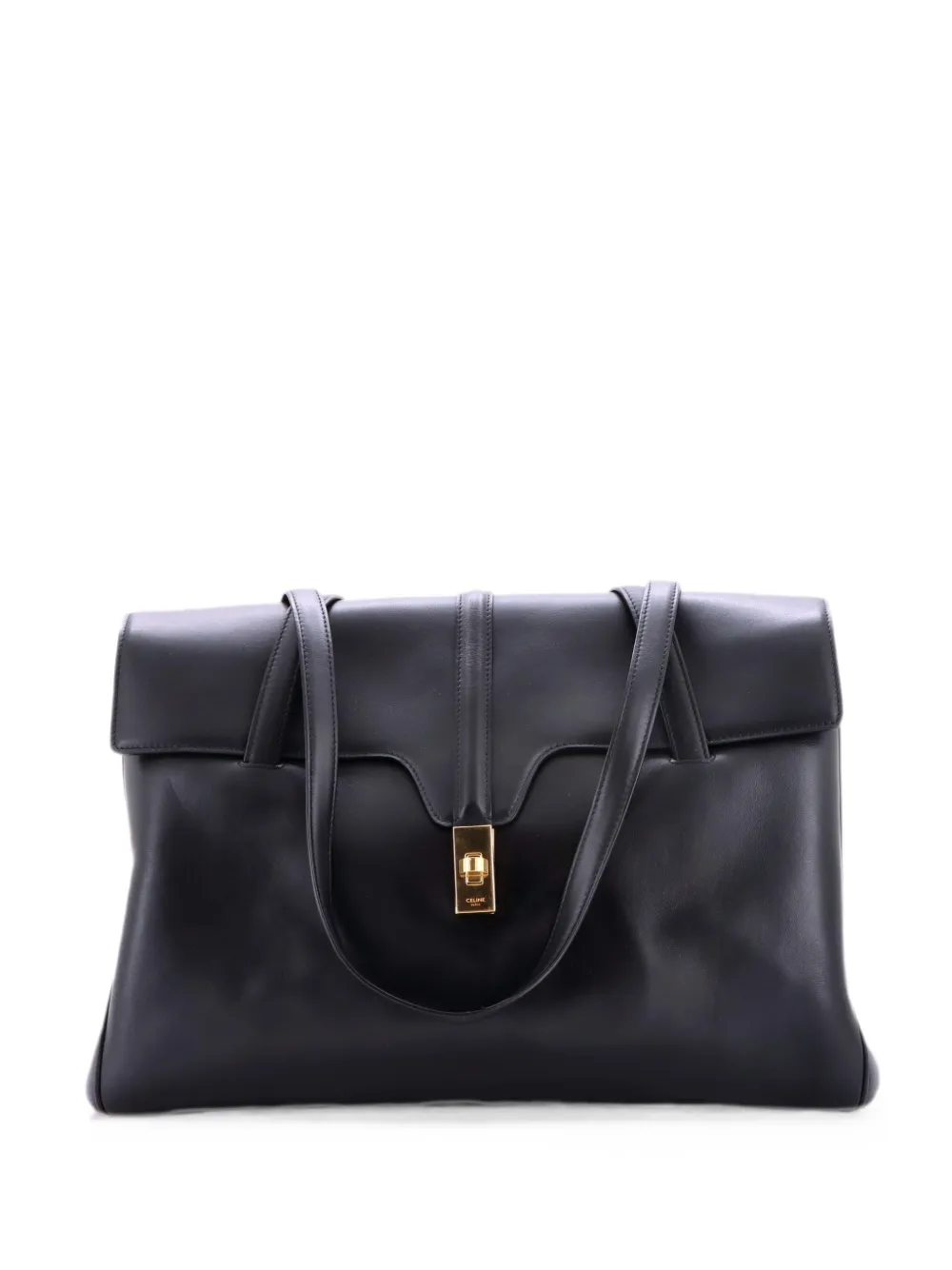 Celine Pre-Owned Borsa a spalla Soft 16 grande in pelle di vitello liscia - Nero