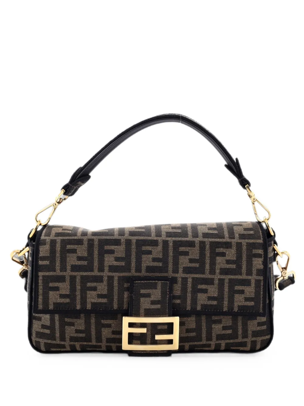 Fendi Pre-Owned Borsa a spalla Baguette NM media in tela con motivo Zucca - Marrone