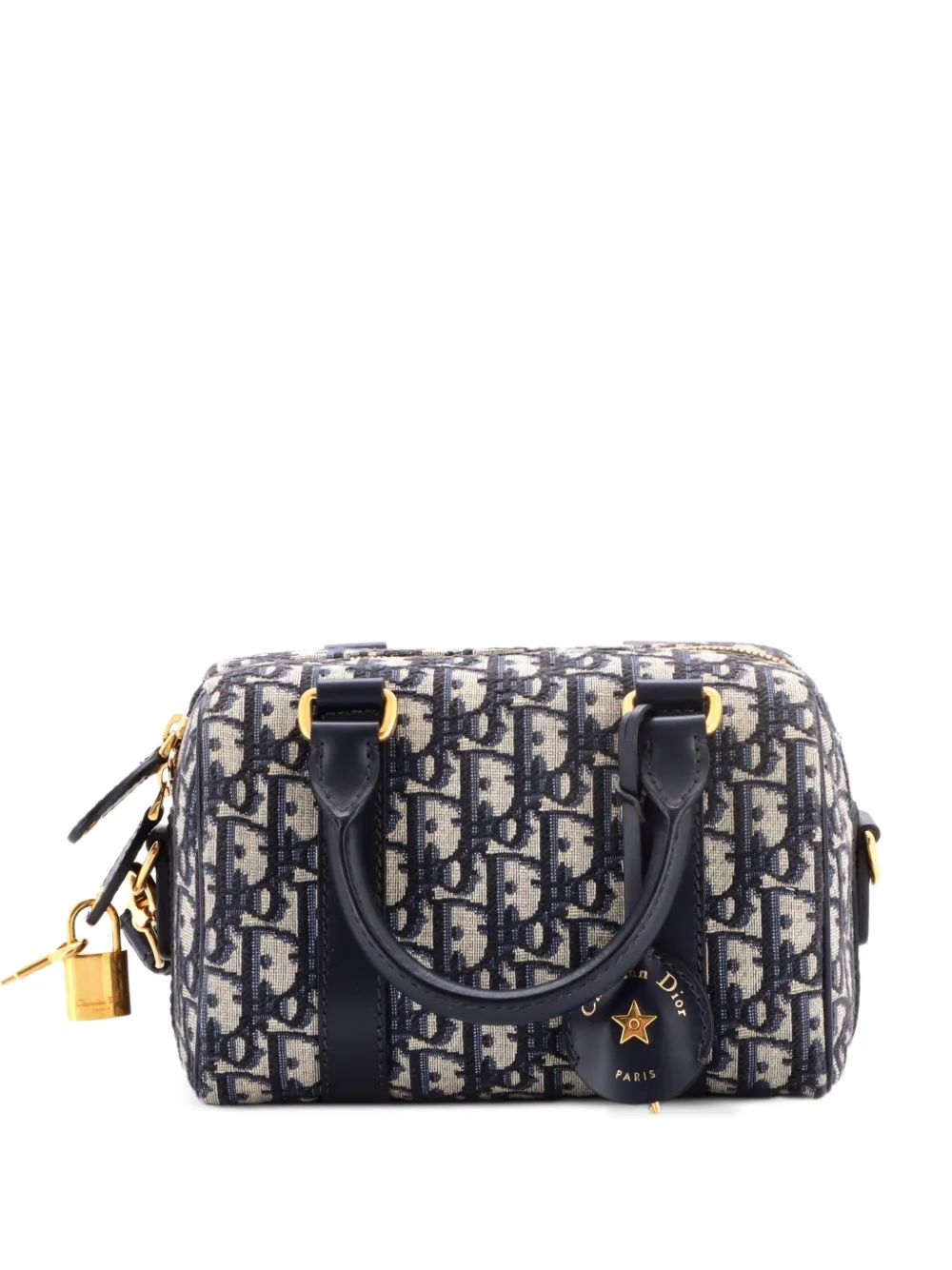 Christian Dior Pre-Owned Groove Convertible Bowling Bag Oblique Canvas 20 handbag - Blue