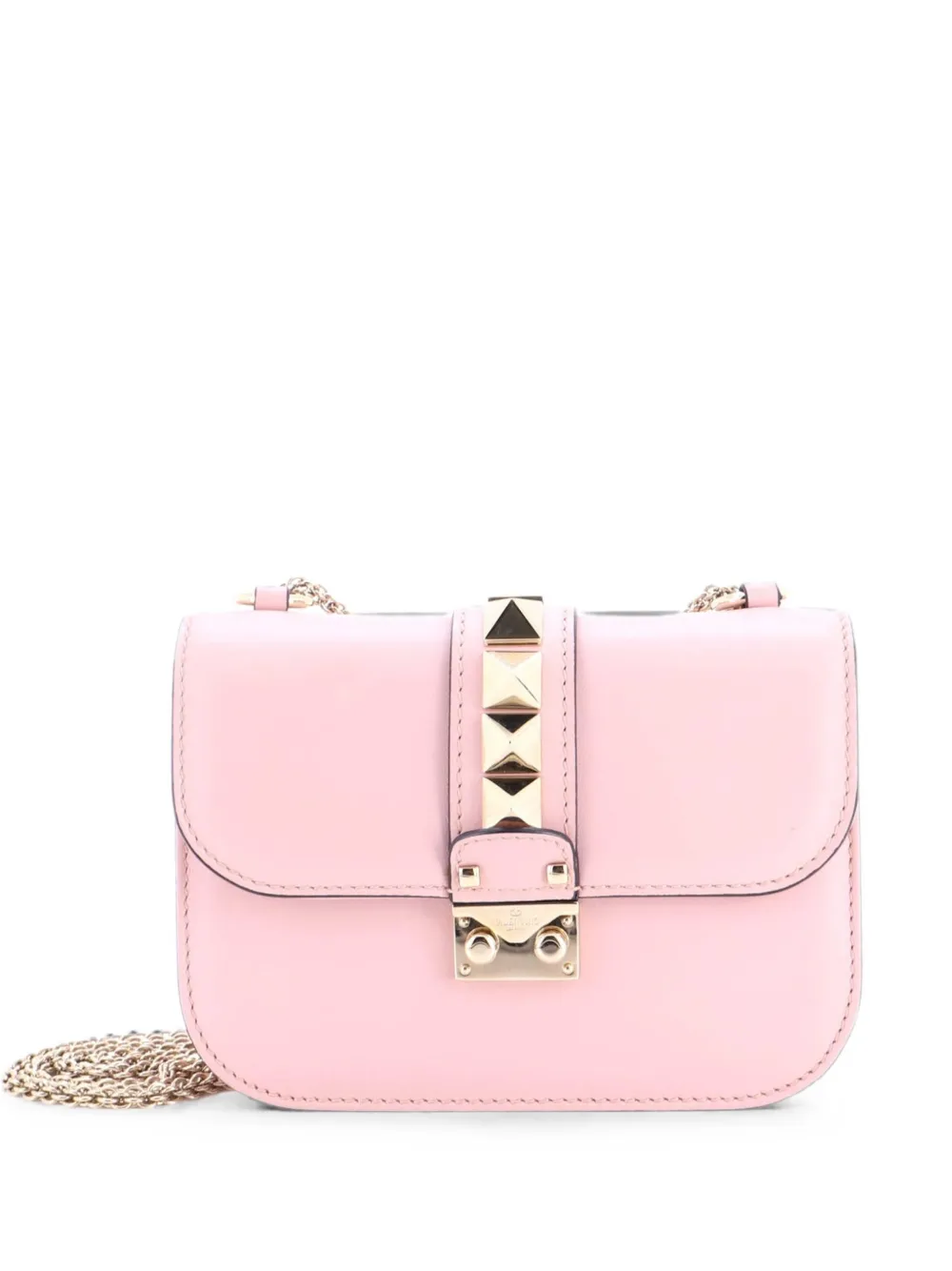 Valentino Garavani Pre-Owned Borsa a spalla Glam Lock piccola in pelle - Rosa