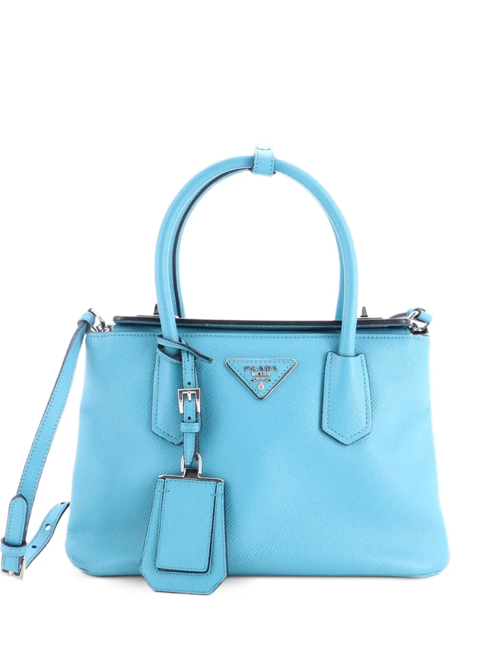 Prada Pre-Owned Cuir Twin Mini-Satchel-Tasche mit Drehverschluss - Rot