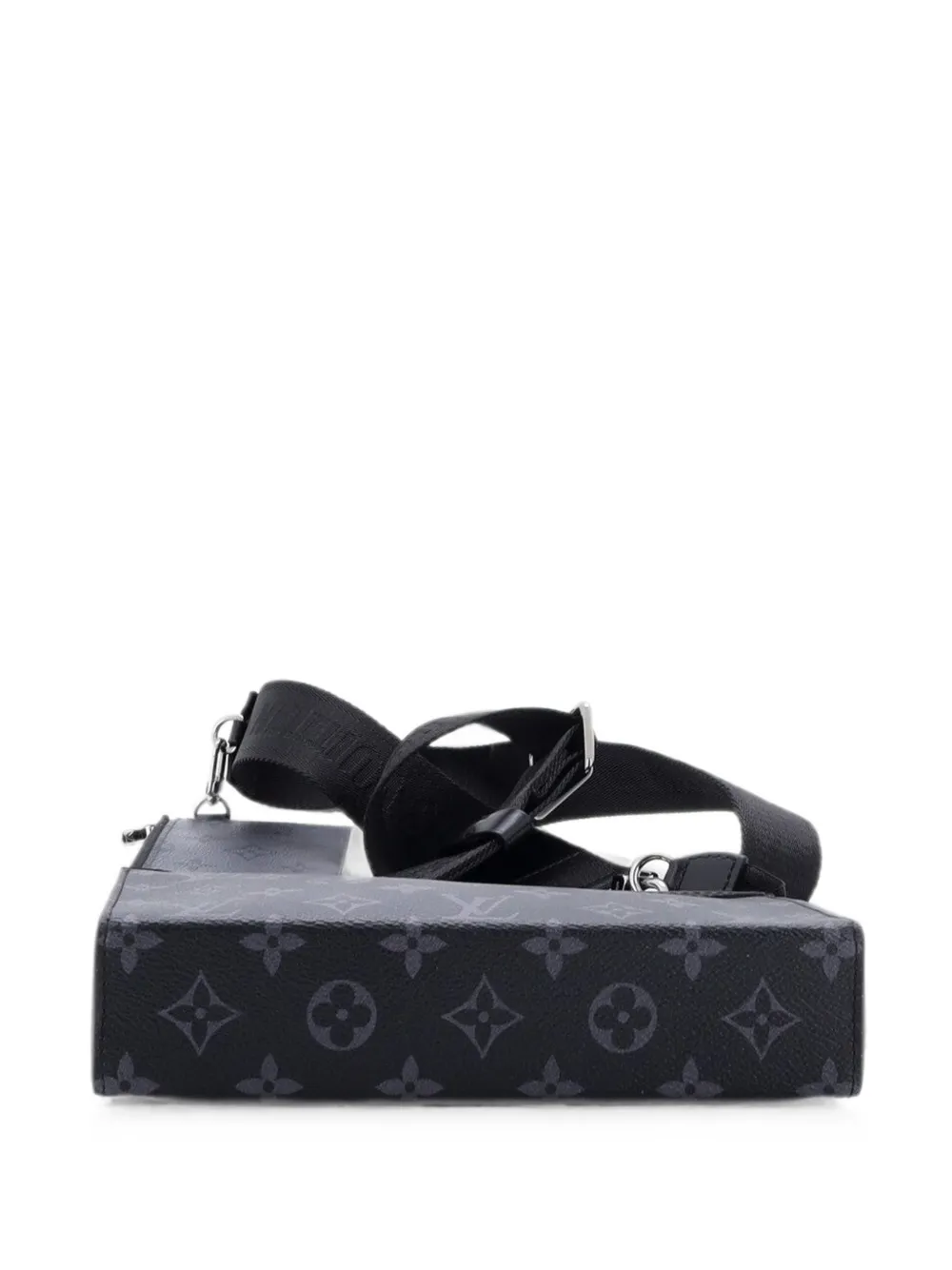 Louis Vuitton Pre-Owned Gaston Wearable Wallet Monogram Eclipse Canvas-Umhängetasche - Schwarz