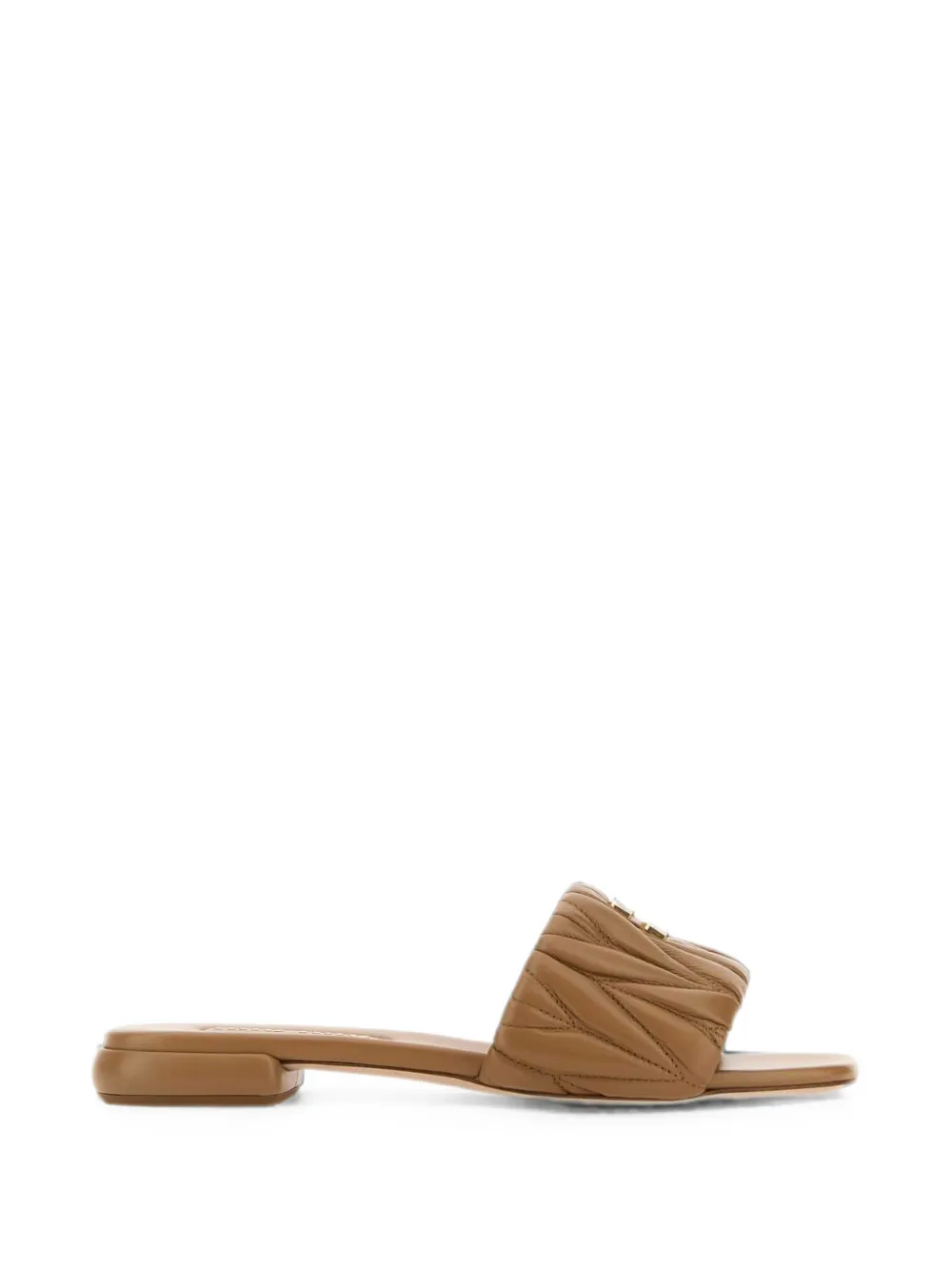 Miu Miu leather slippers - Toni neutri