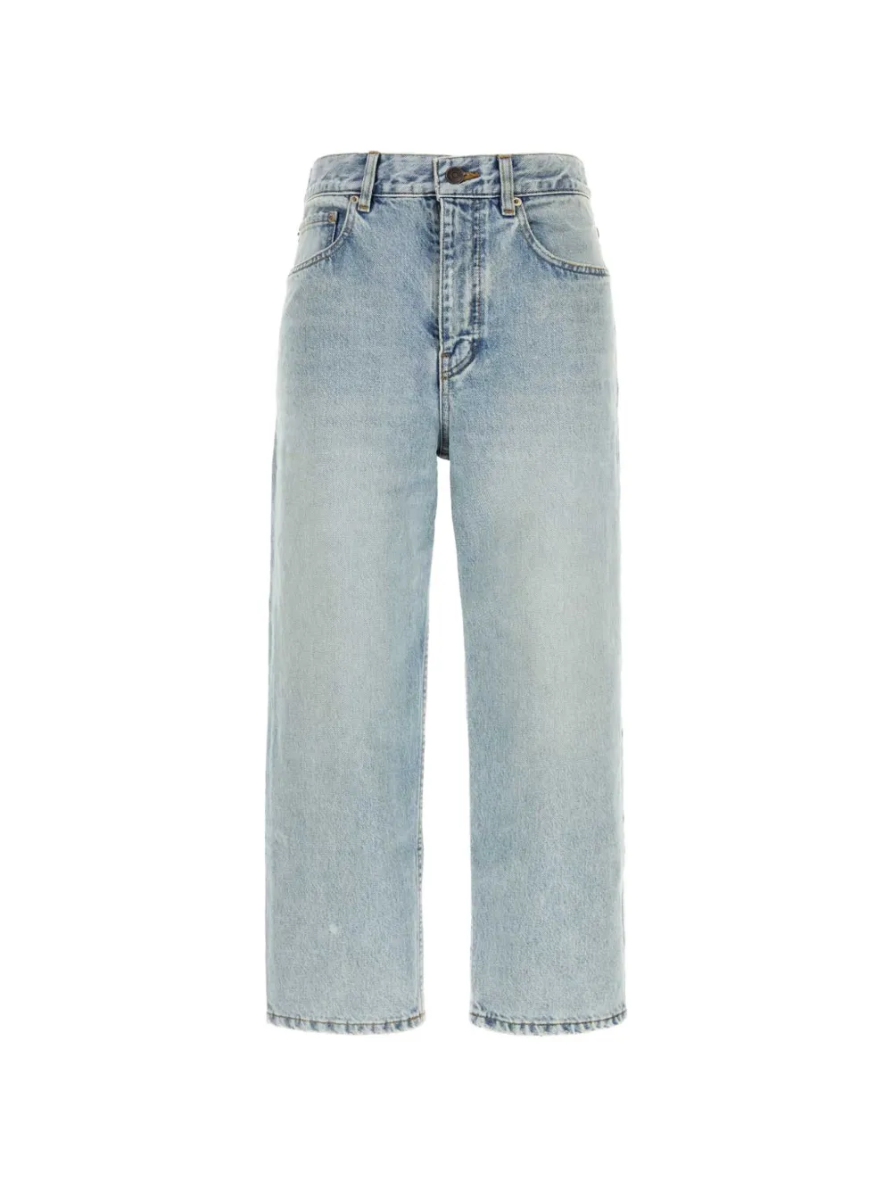 Balenciaga Jeans Jackie Capri con effetto vissuto - Blu
