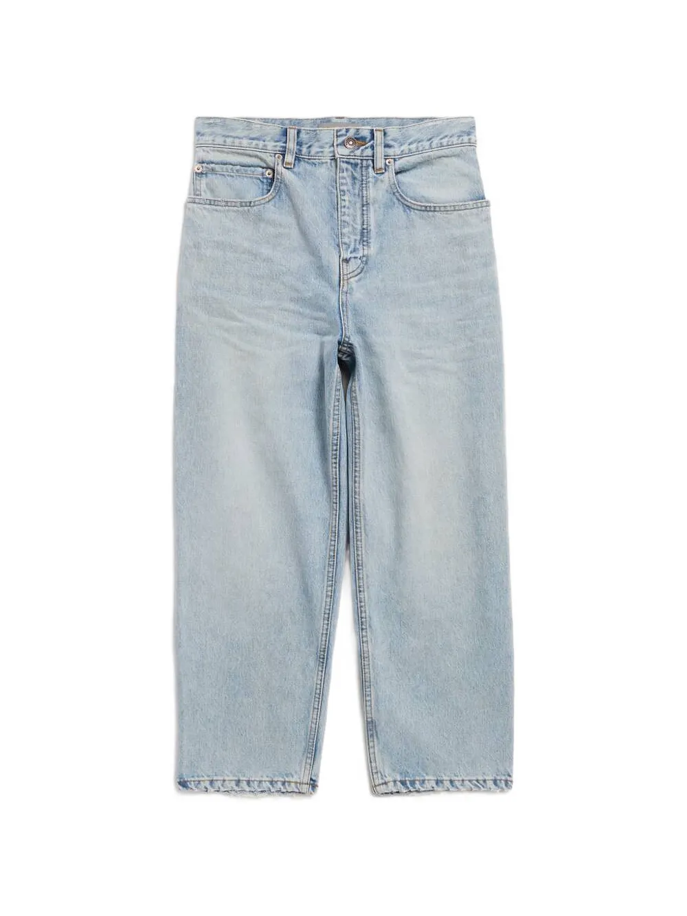 Balenciaga Jeans Jackie Capri con effetto vissuto - Blu