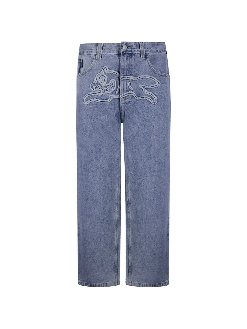 ICECREAM Running Dog embroidered jeans - Blu