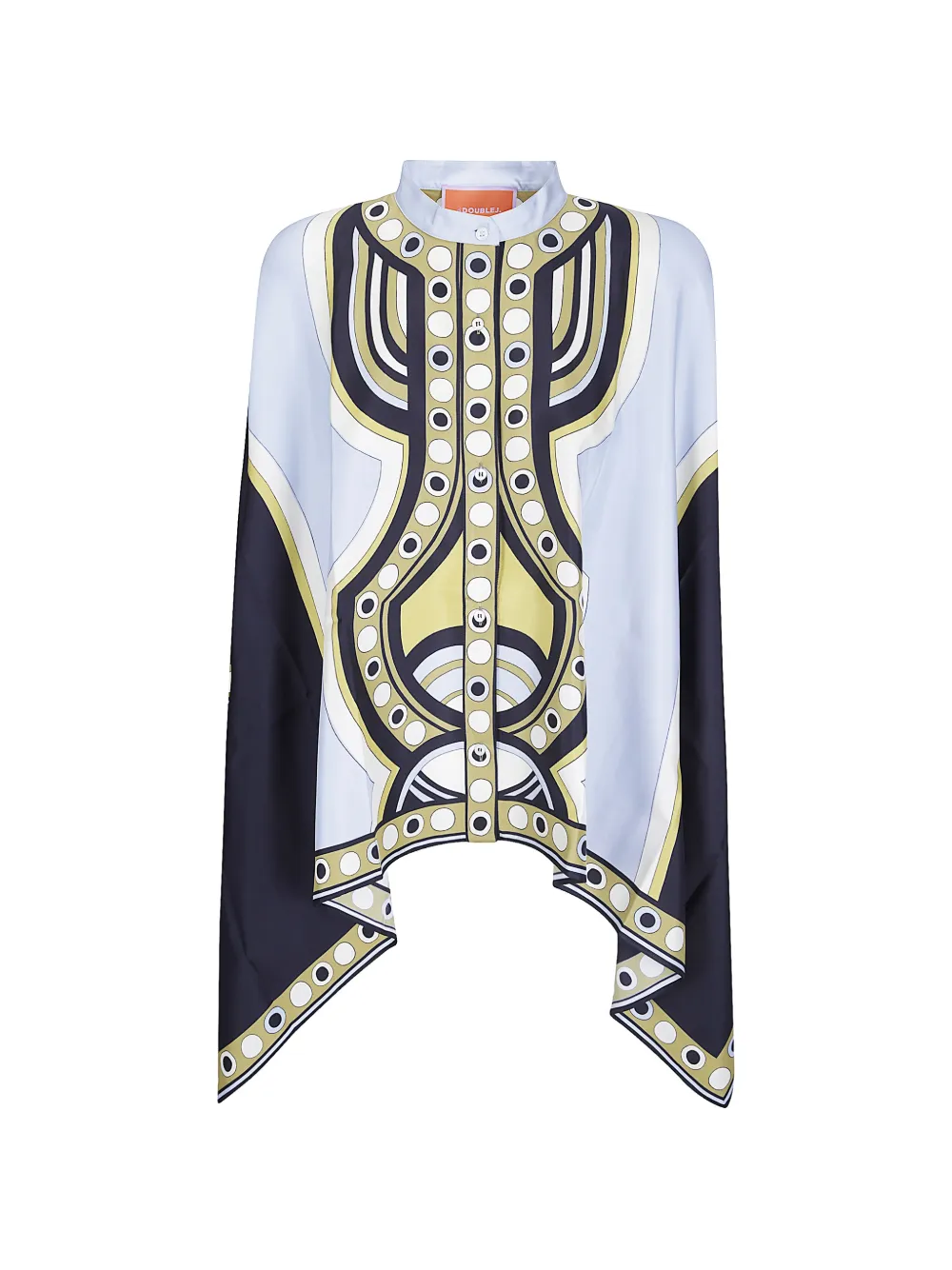 La DoubleJ Foulard geometric-print shirt - Blue
