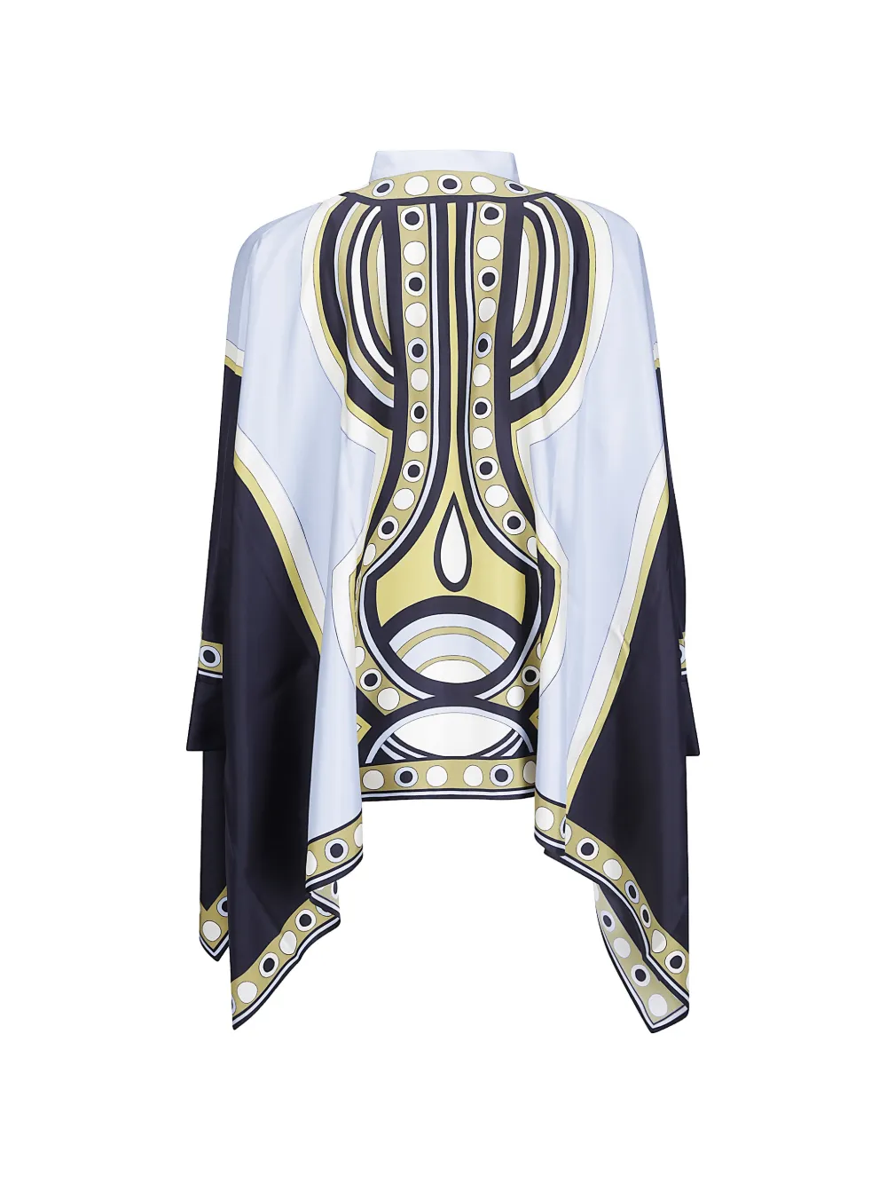La DoubleJ Foulard blouse met geometrische print Blauw