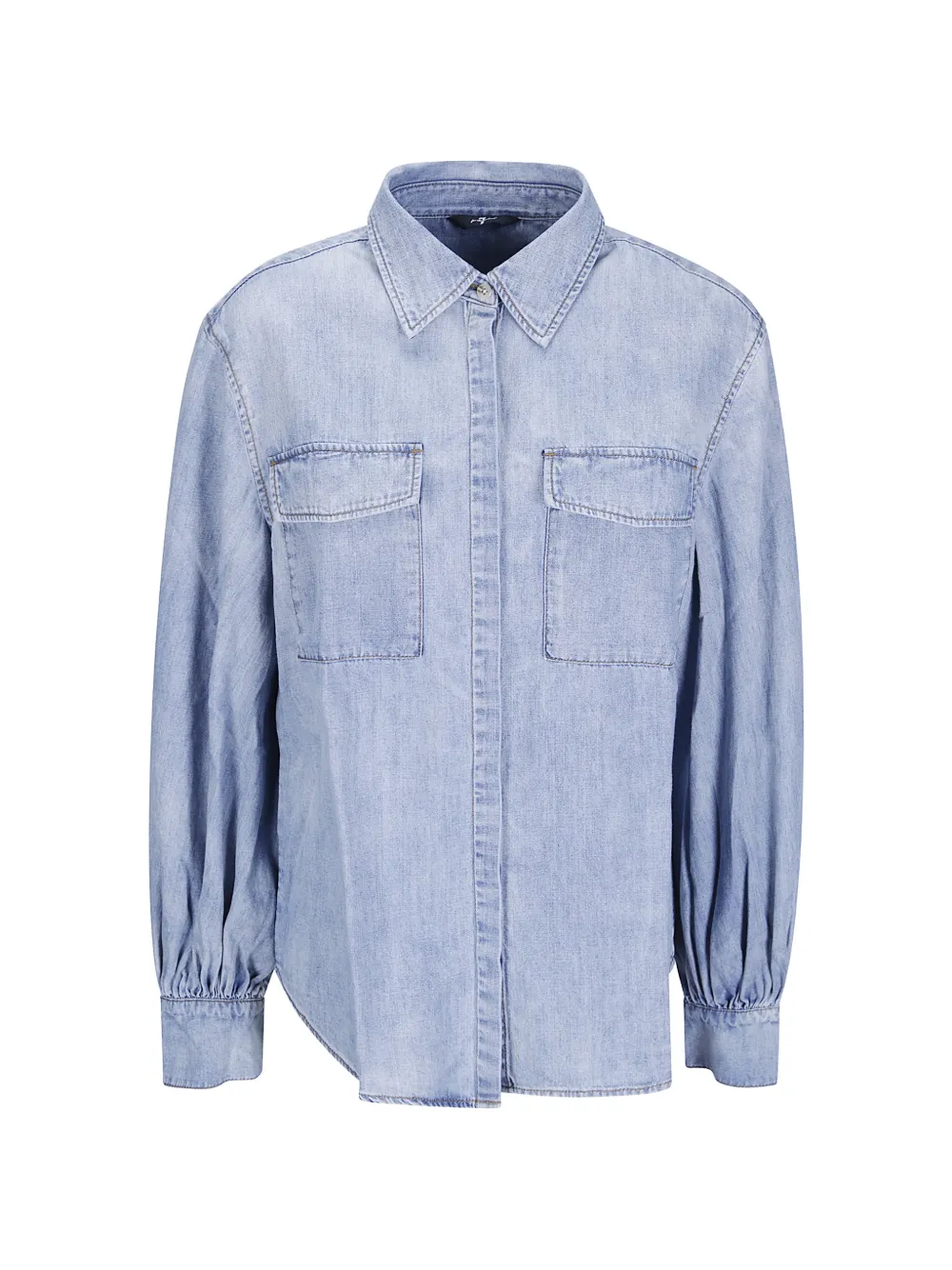 7 For All Mankind chambray patch-pocket shirt - Blue