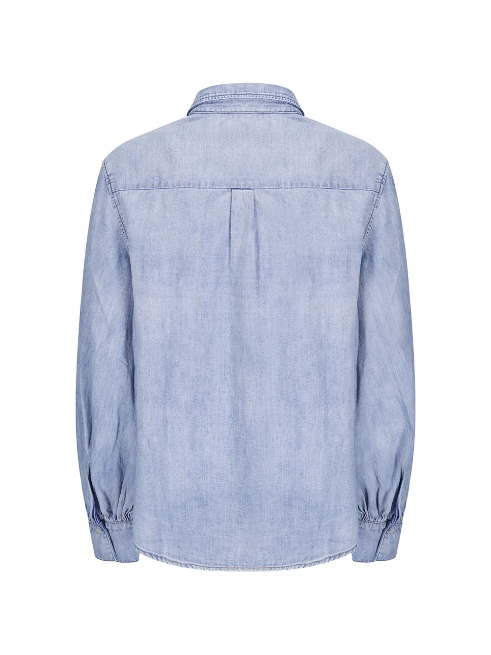 7 For All Mankind Chambray blouse met opgestikte zak Blauw