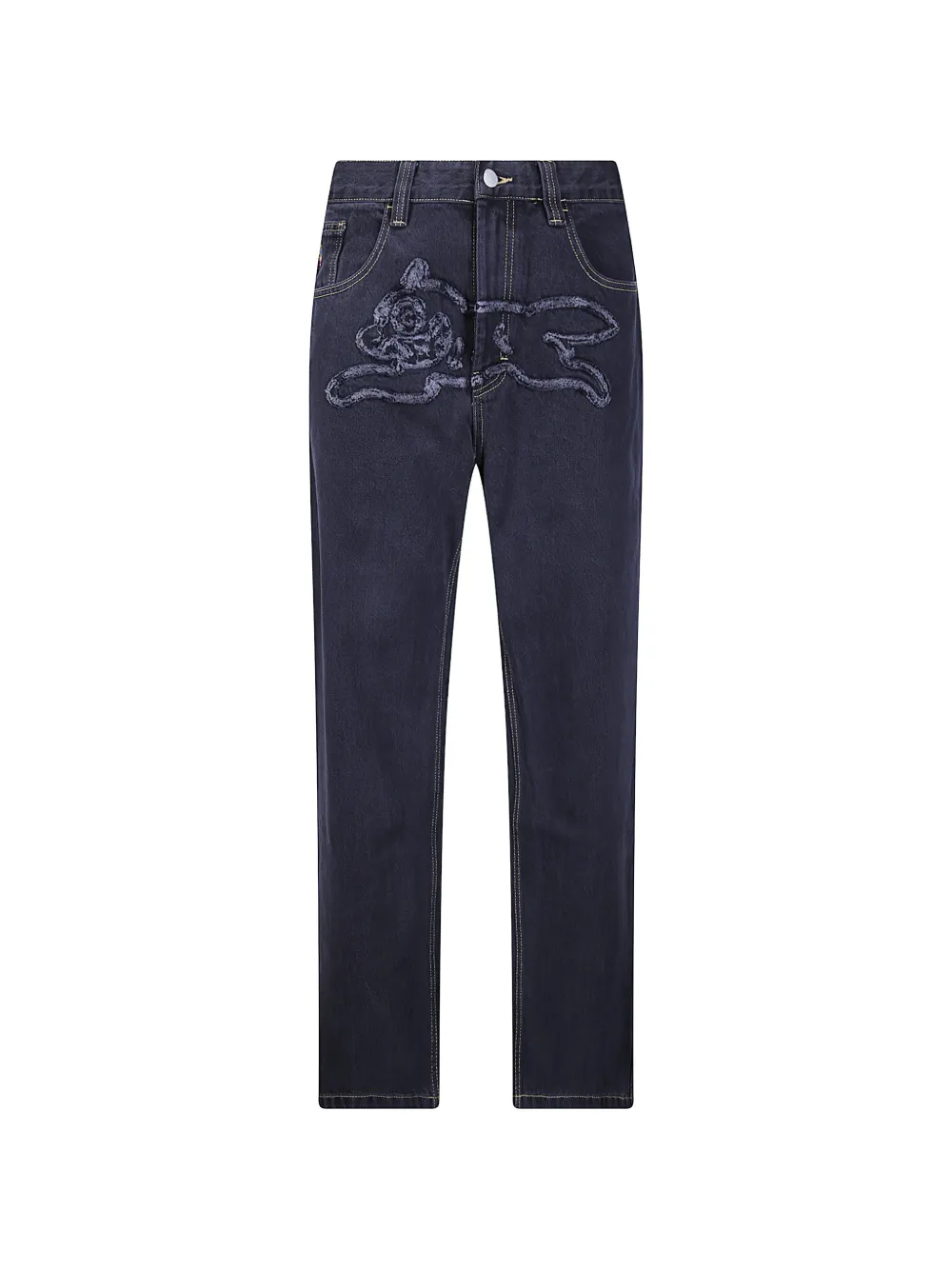 ICECREAM Running Dog embroidered jeans - Nero