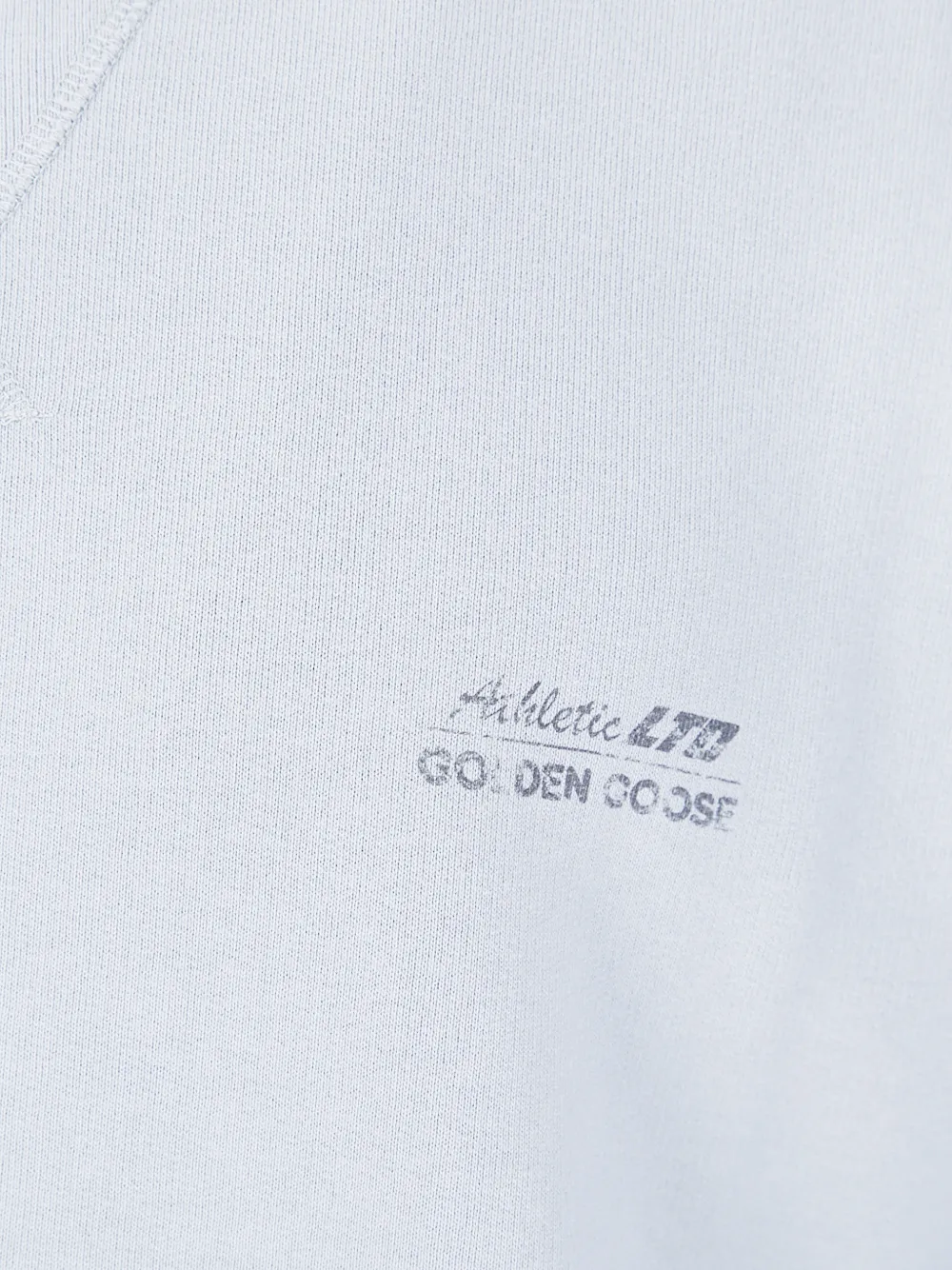 Golden Goose logo-print raw-edge T-shirt Blauw